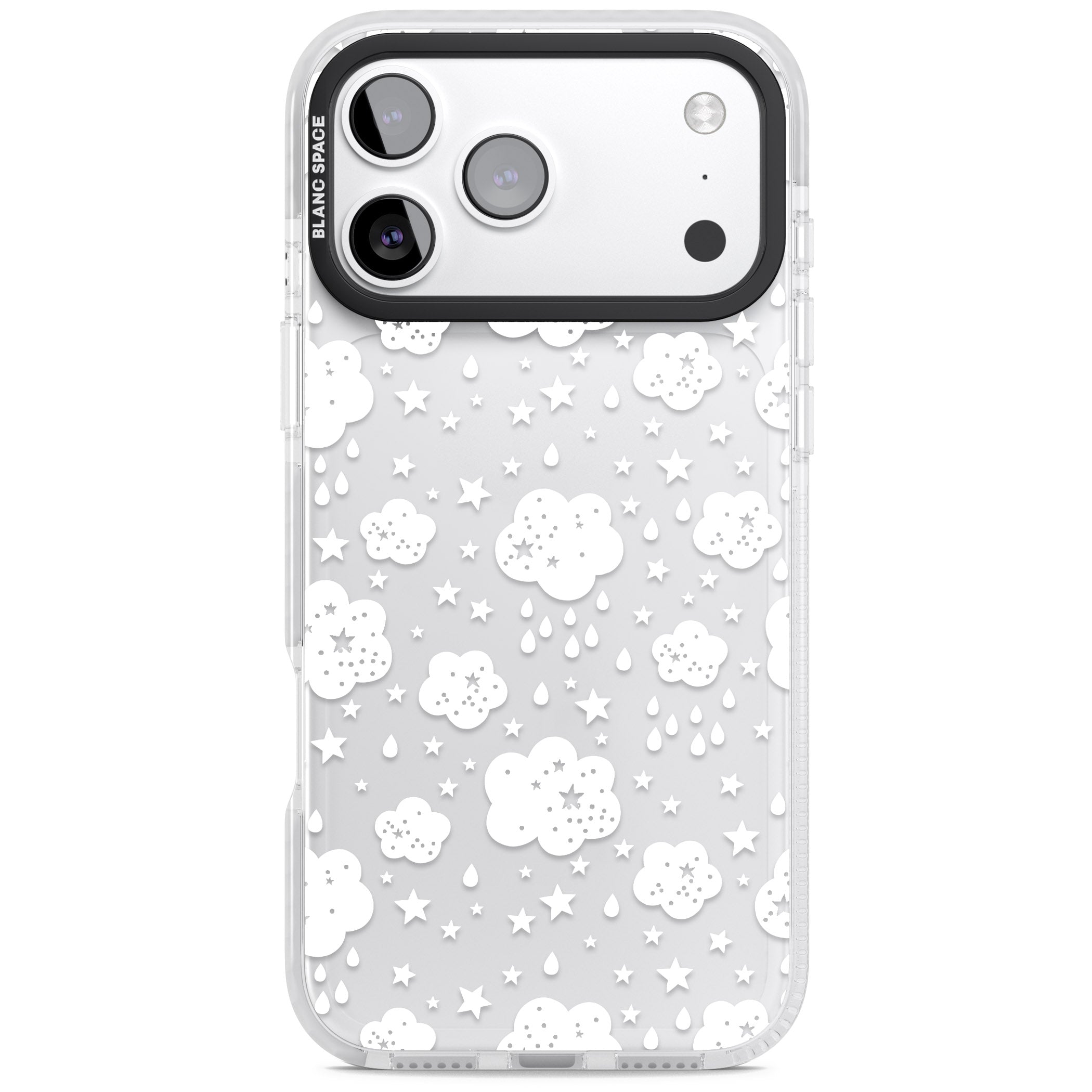Starry Rain Clouds iPhone 17 Pro Max Impact Clear Phone Case