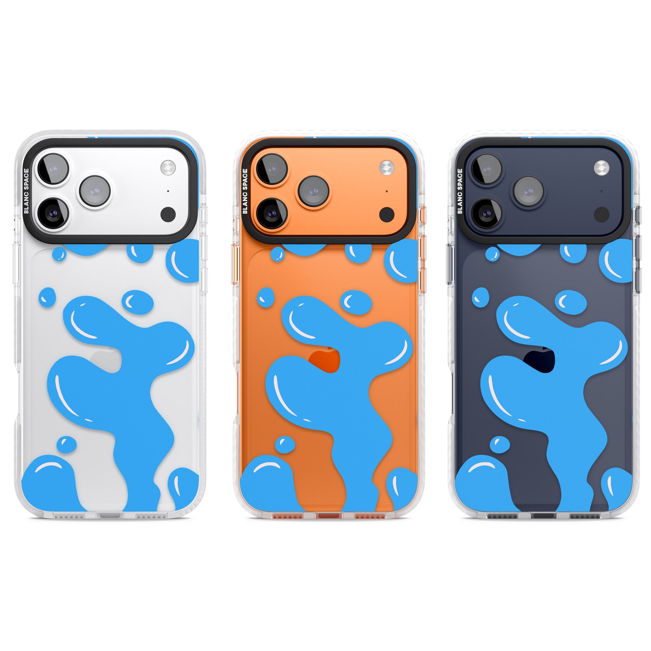 Blue Lava Lamp iPhone 17 Pro Impact Clear Phone Case APT Impact Protection