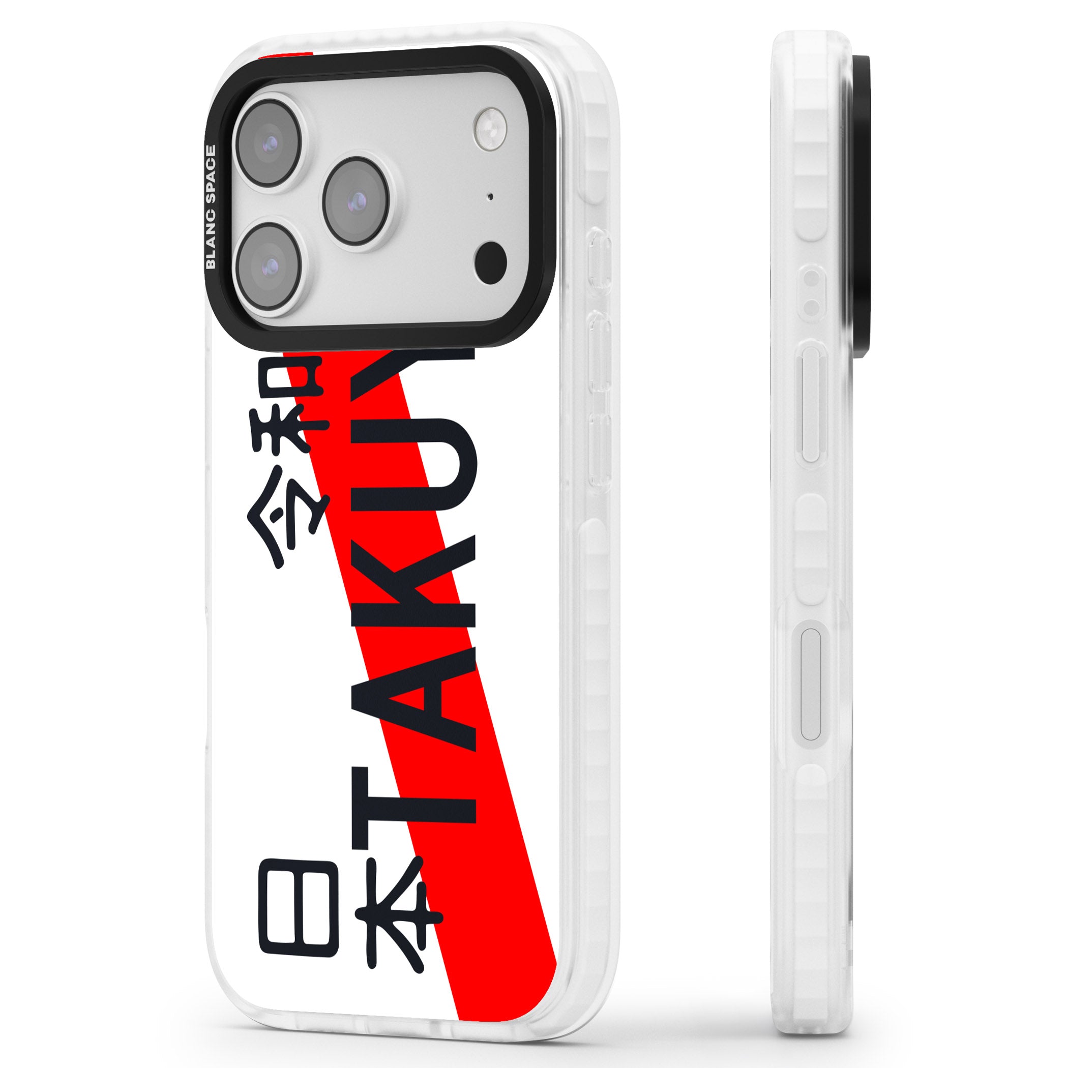 Personalised Japanese License Plate iPhone 17 Pro Max Impact Clear Phone Case Side Profile