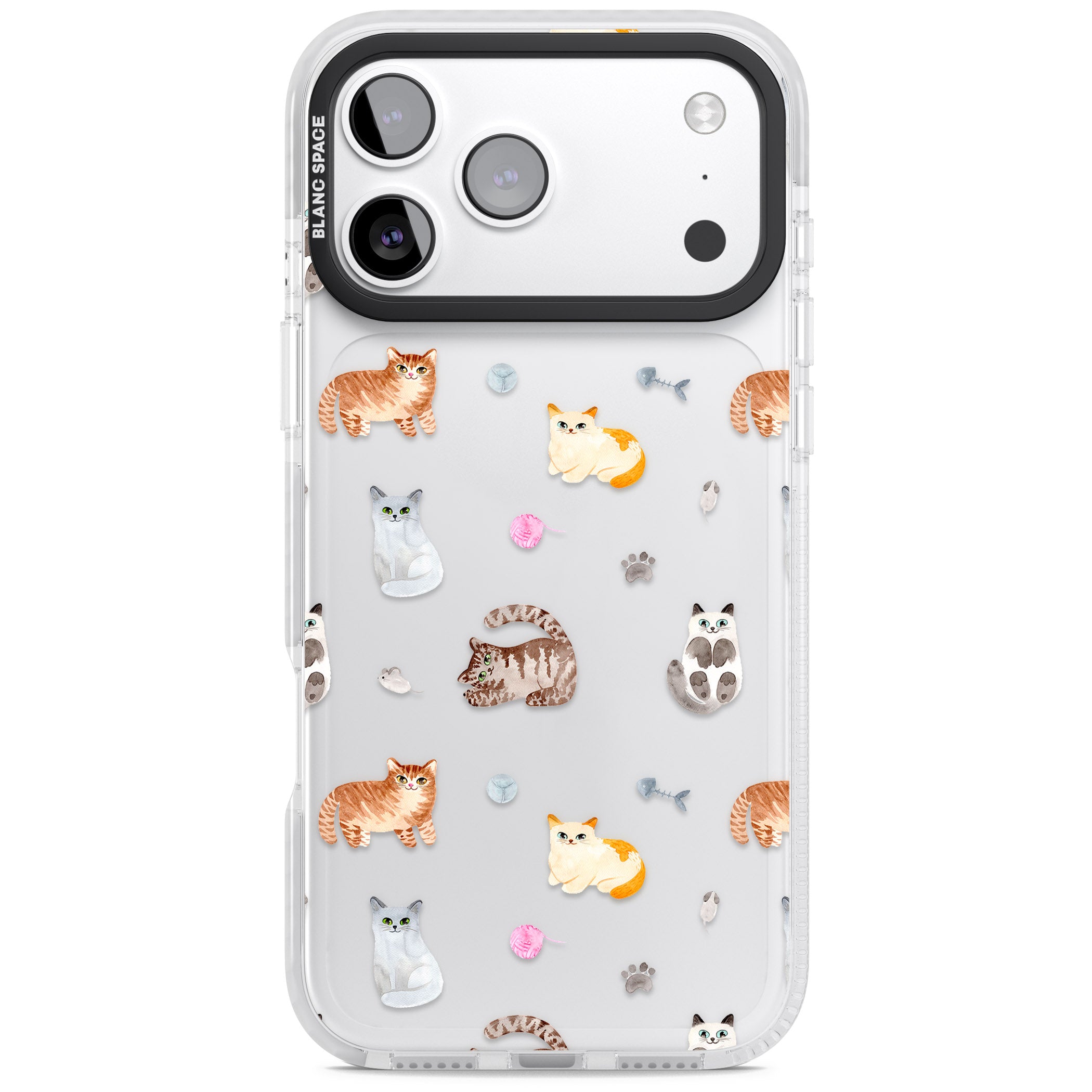Playful Cats iPhone 17 Pro Max Impact Clear Phone Case