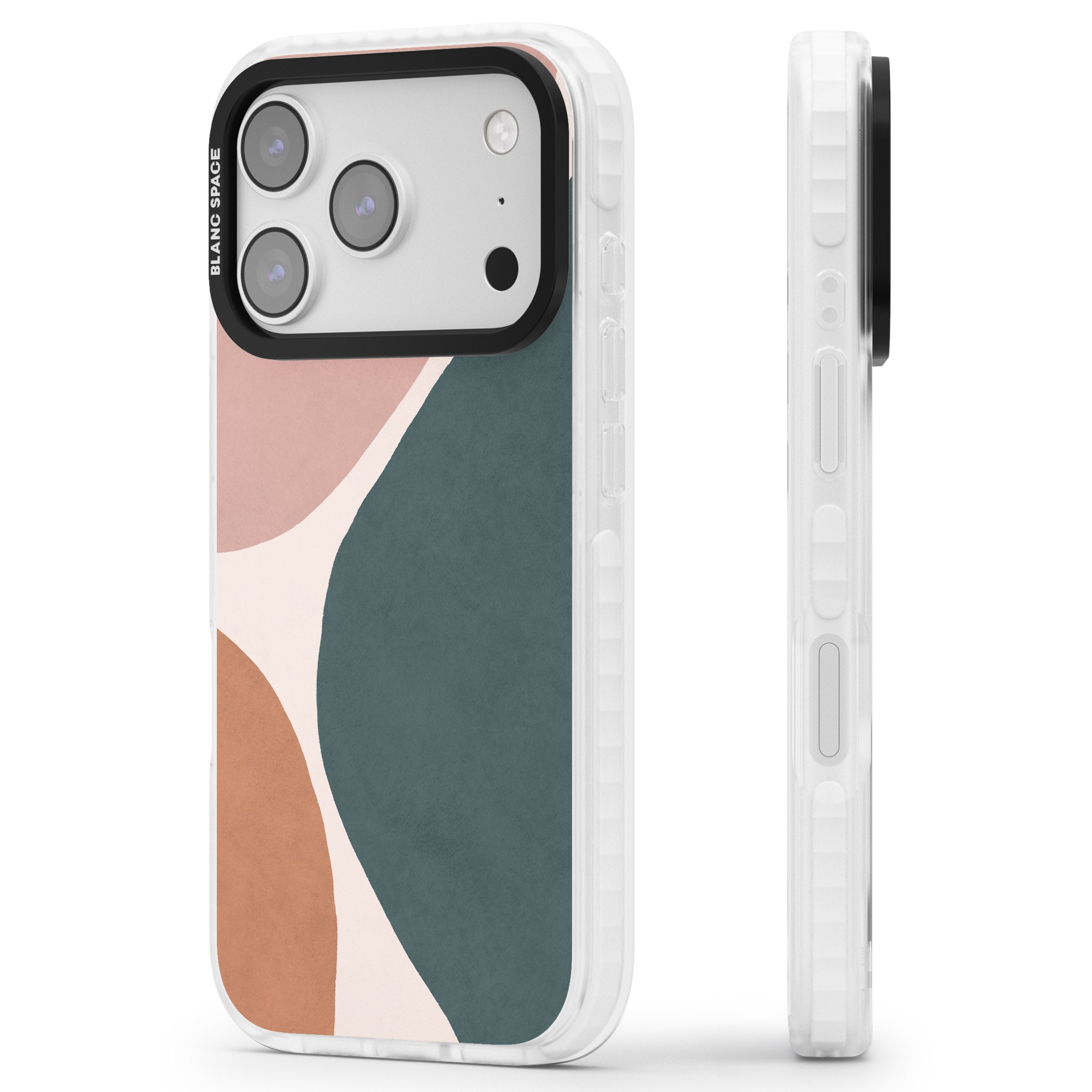 Lush Abstract Watercolour Design #8 iPhone 17 Pro Max Impact Pro Clear Phone Case Side Profile