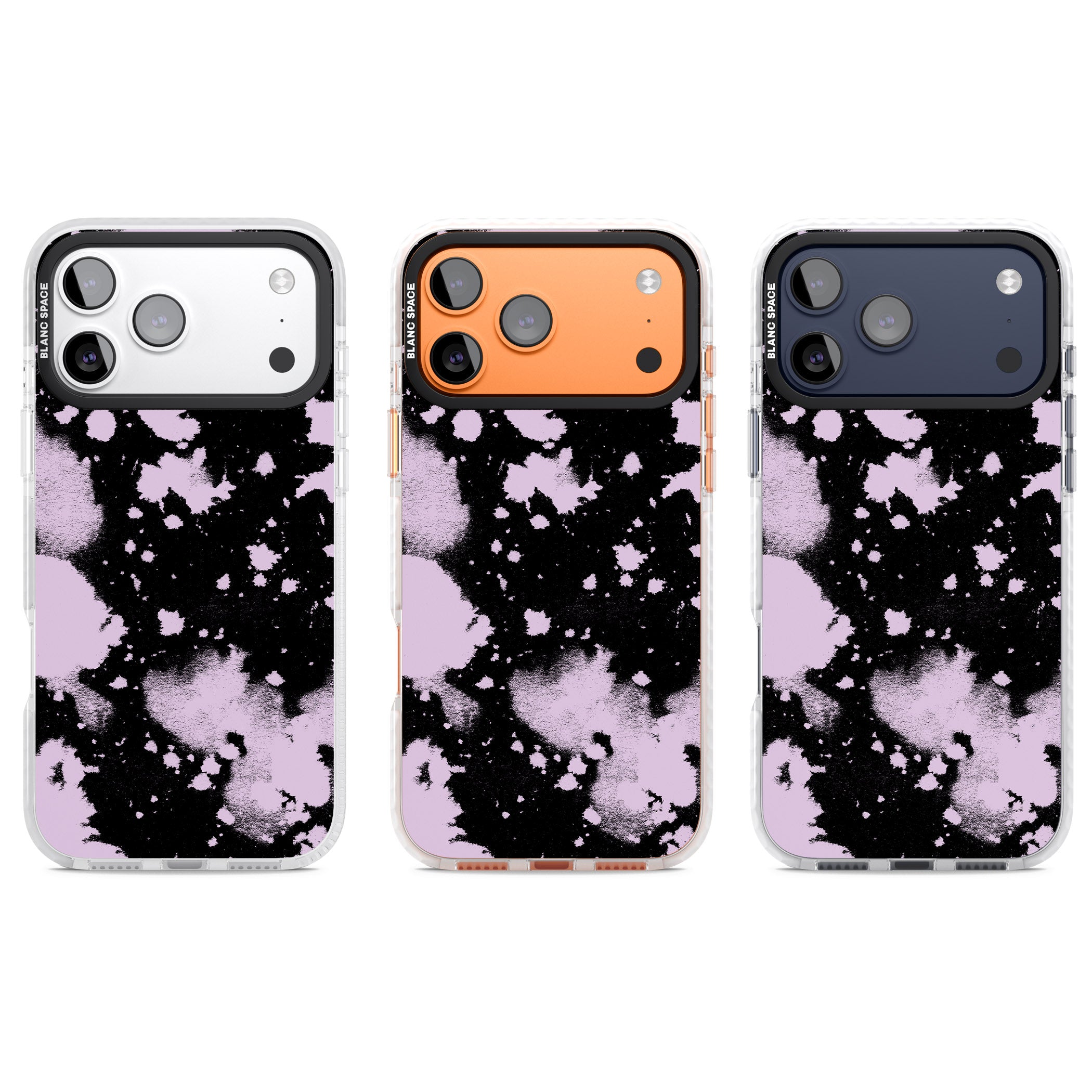 Pink & Black Acid Wash Tie Dye iPhone 17 Pro Impact Pro Clear Phone Case APT Impact Protection