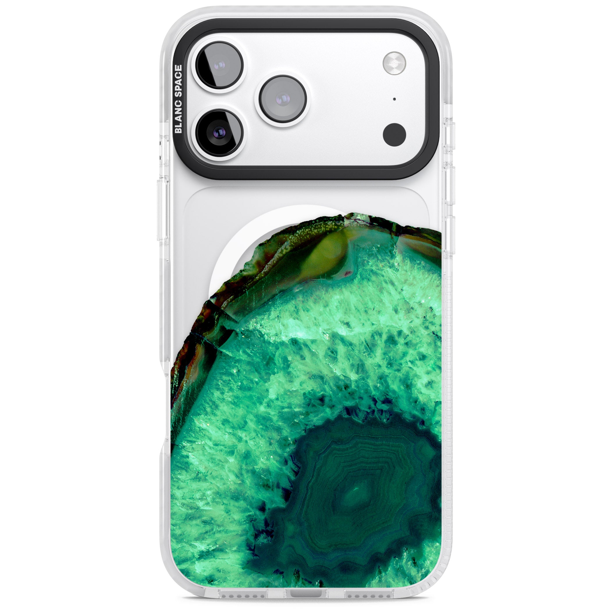 Emerald Geode iPhone 17 Pro Max Impact Pro Clear Phone Case