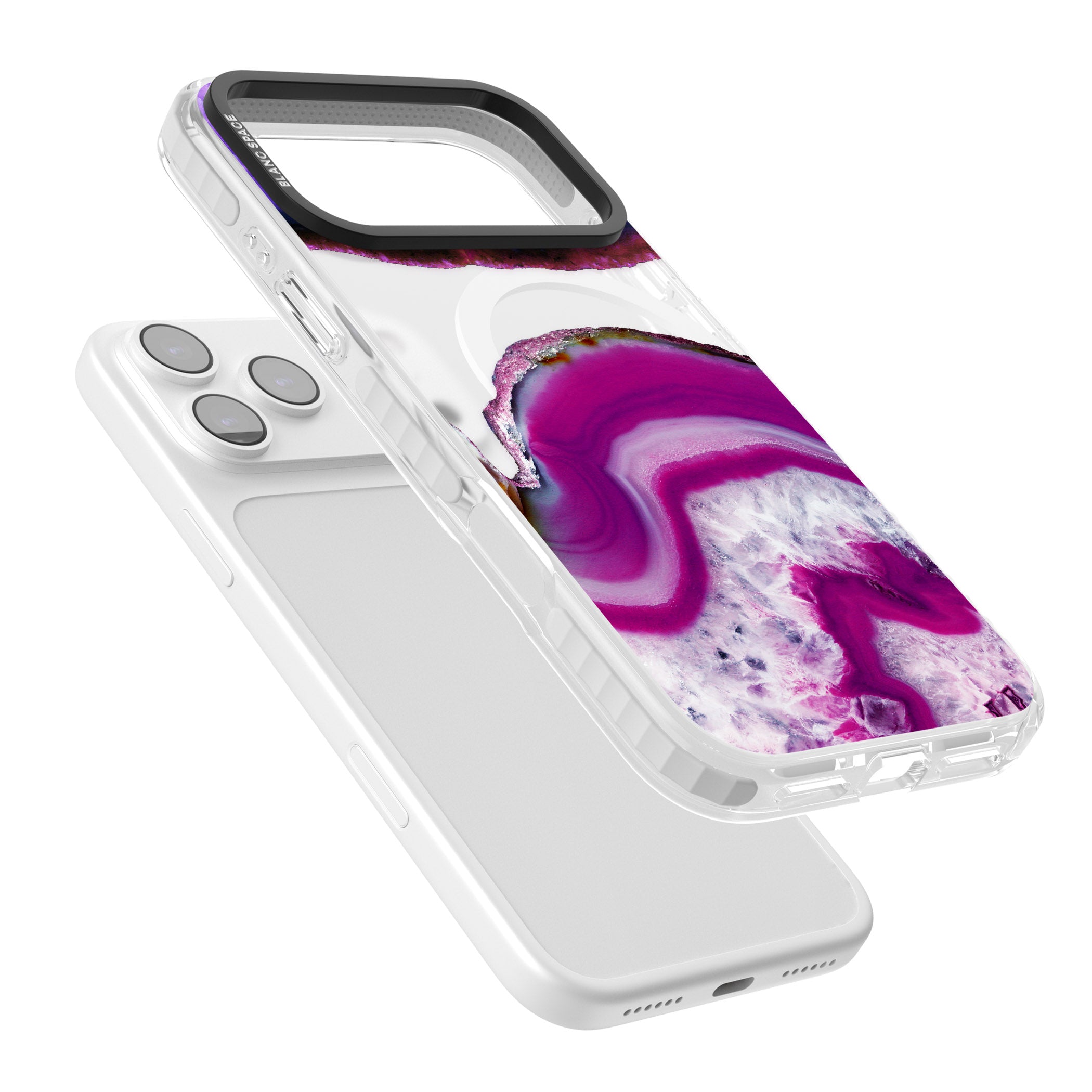 Amethyst Crystal Slice iPhone 17 Pro Max Impact Pro Clear Phone Case Colours