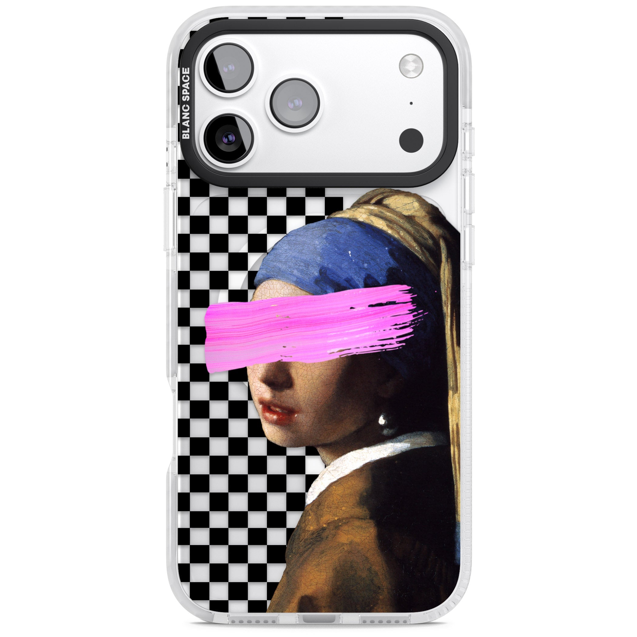 Abstract Pearl Girl iPhone 17 Pro Max Impact Pro Clear Phone Case