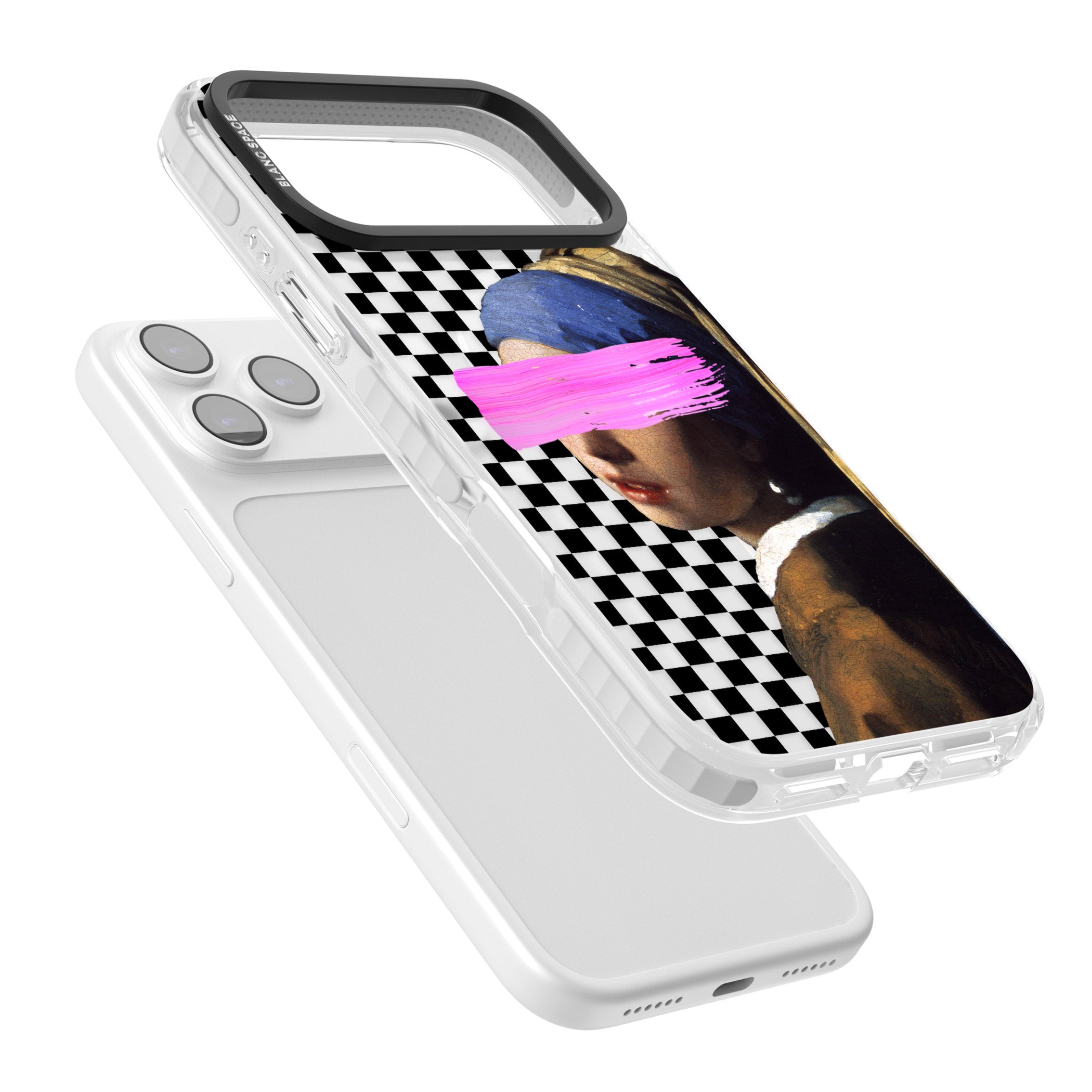 Abstract Pearl Girl iPhone 17 Pro Max Impact Pro Clear Phone Case Colours
