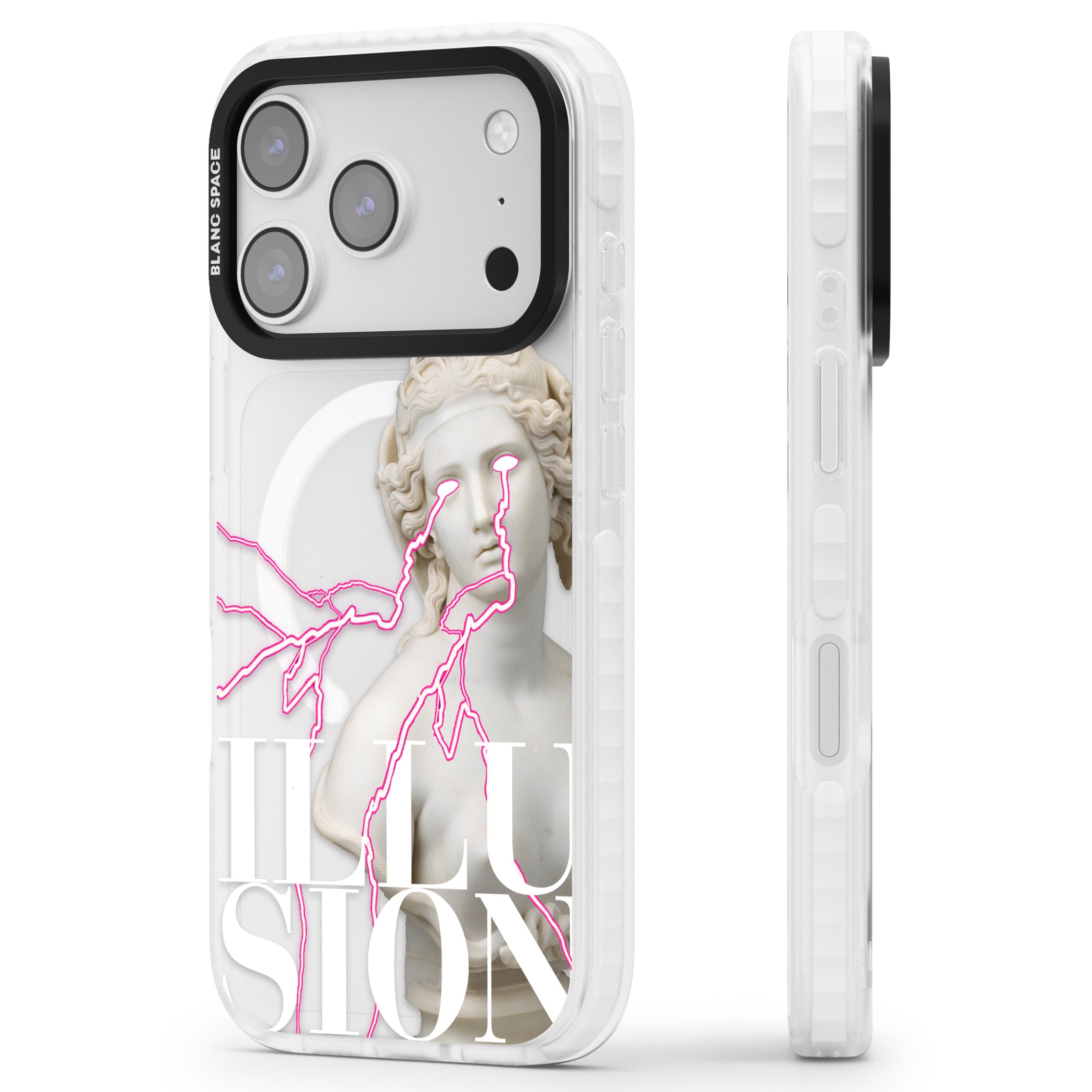 Illusion iPhone 17 Pro Max Impact Pro Clear Phone Case Side Profile