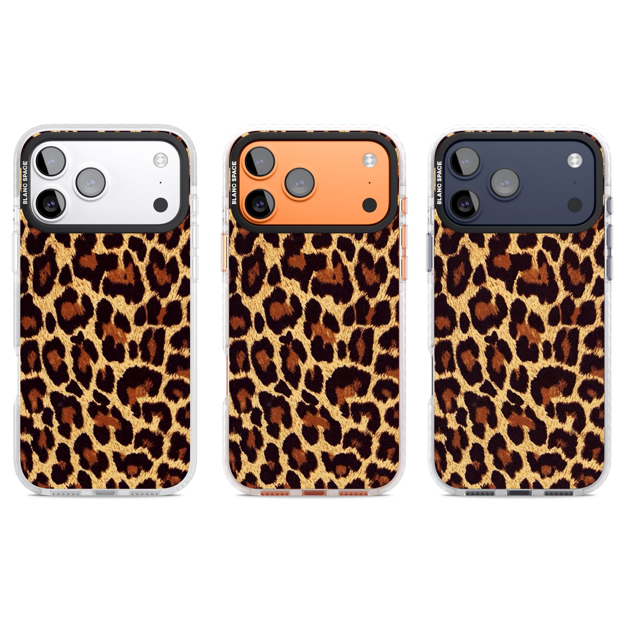 Gold Leopard Print iPhone 17 Pro Impact Pro Clear Phone Case APT Impact Protection