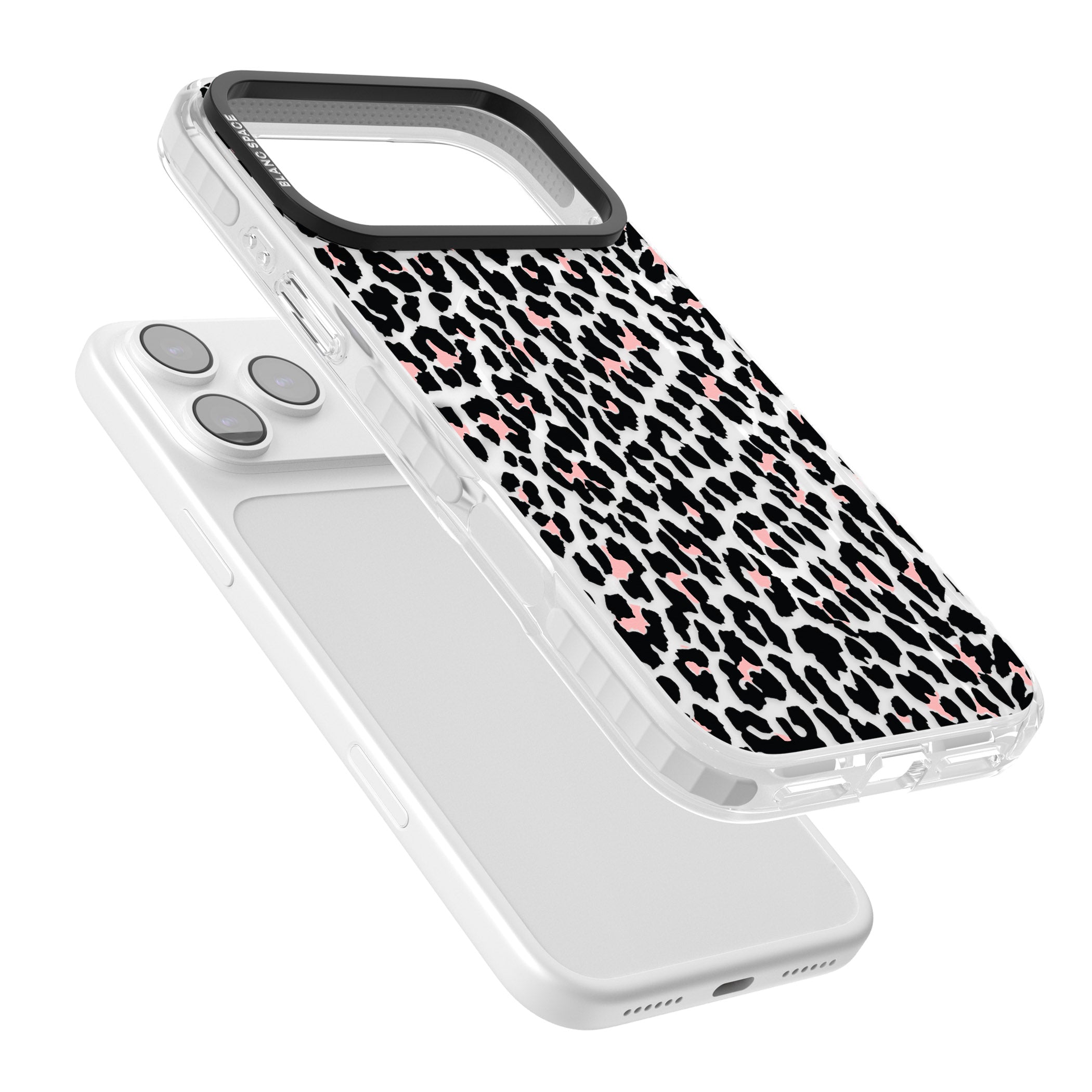 Pink Leopard Print iPhone 17 Pro Impact Pro Clear Phone Case Colours