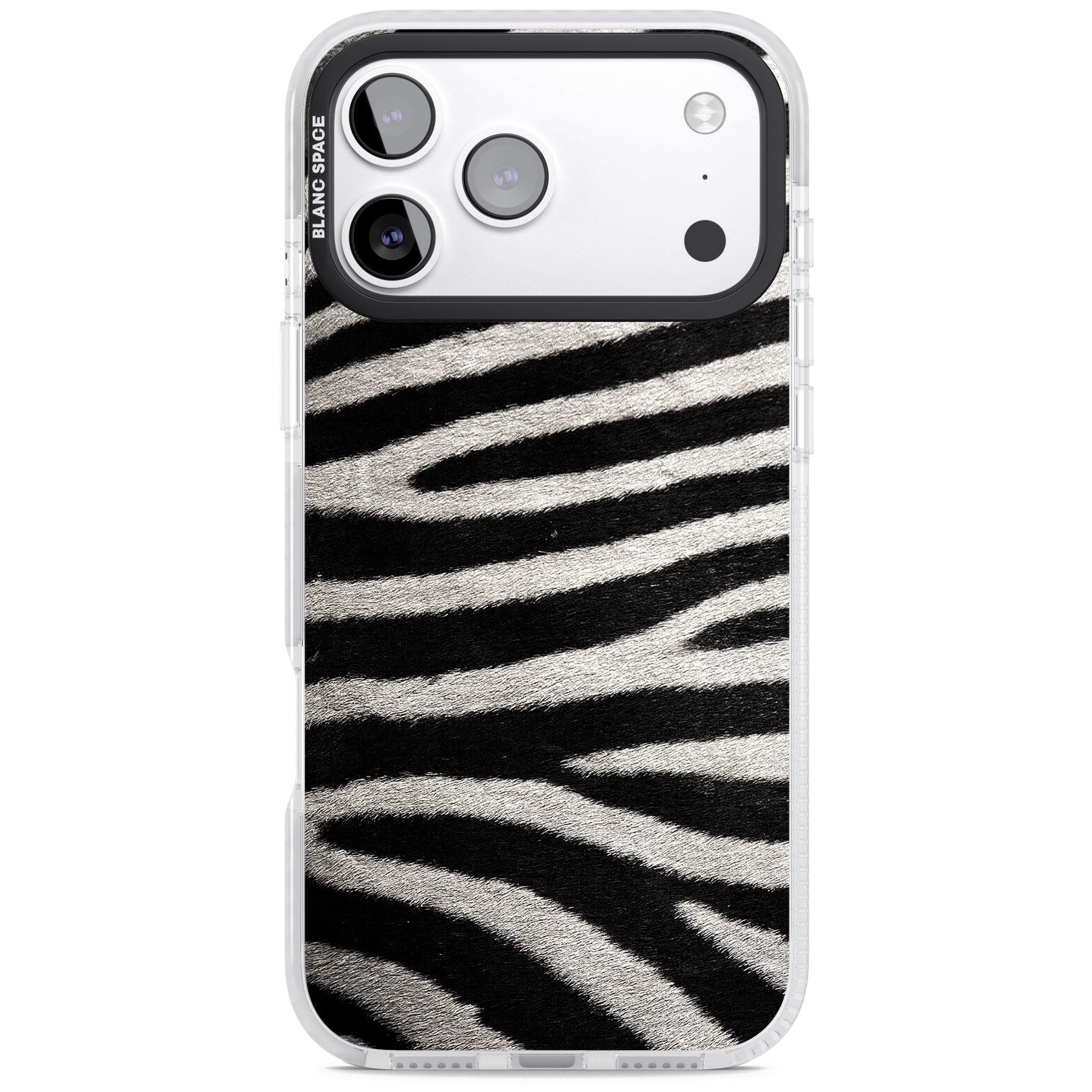 Zebra Print iPhone 17 Pro Max Impact Pro Clear Phone Case