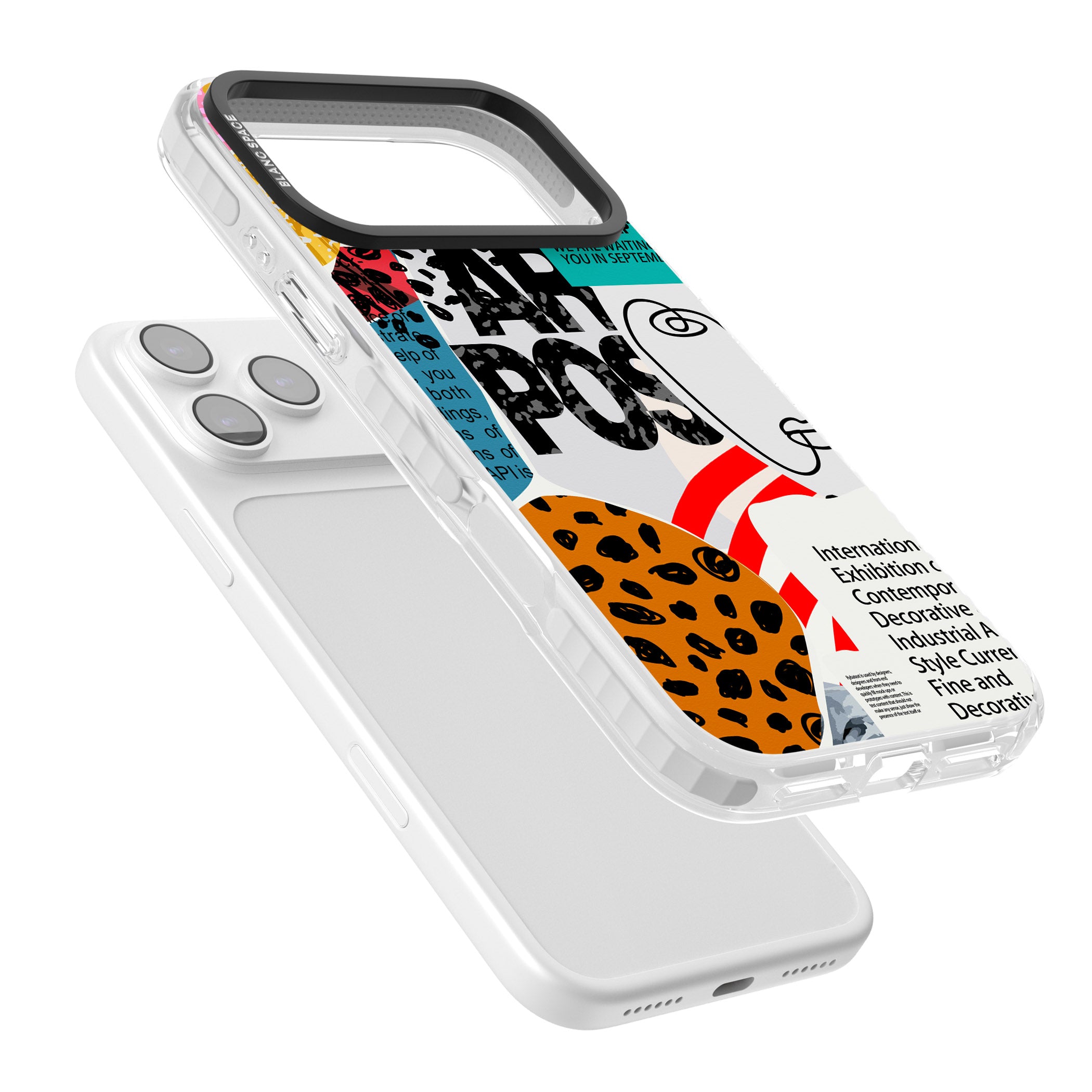 Abstract Art Poster iPhone 17 Pro Max Impact Pro Clear Phone Case Colours