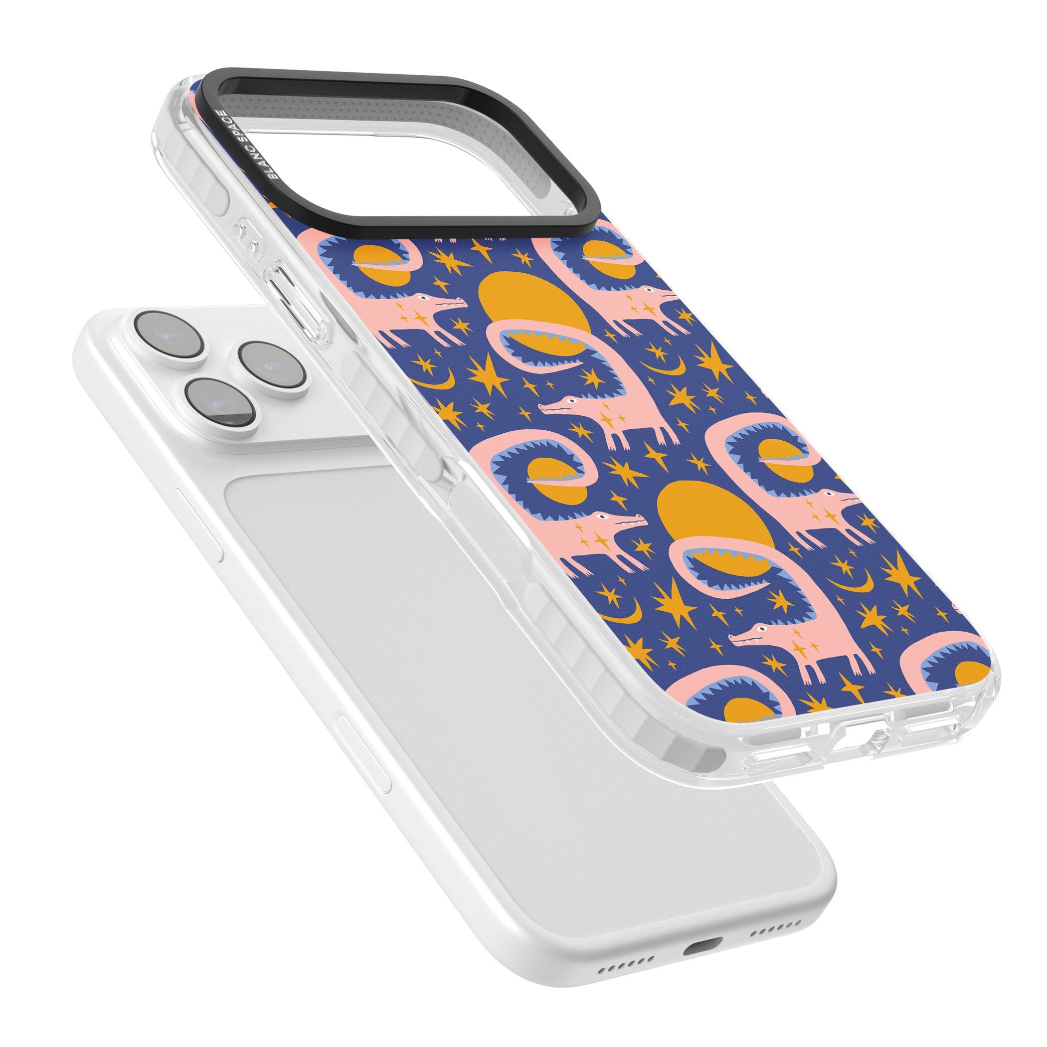 Sun Croc Pattern iPhone 17 Pro Max Impact Pro Clear Phone Case Colours