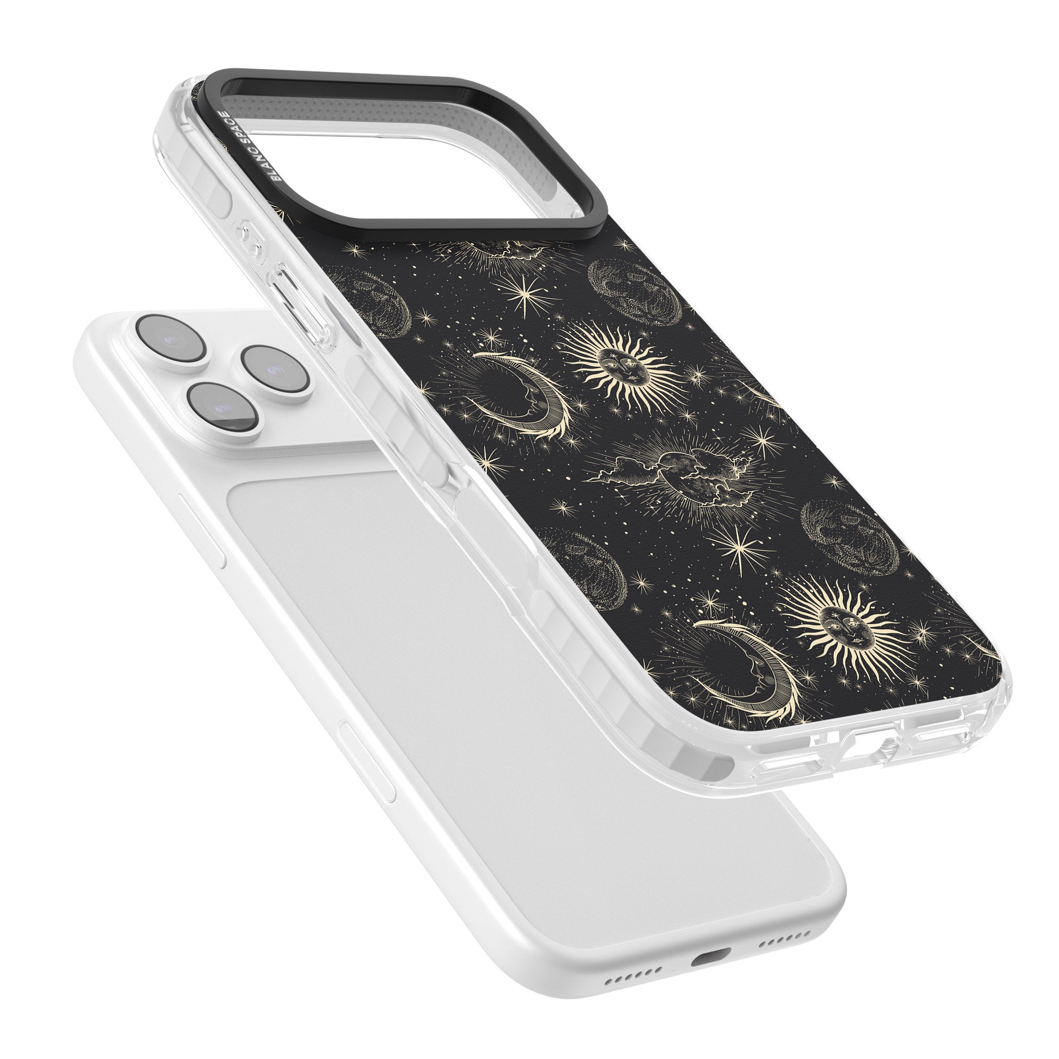 Suns & Moons Celestial Night iPhone 17 Pro Max Impact Pro Clear Phone Case Colours