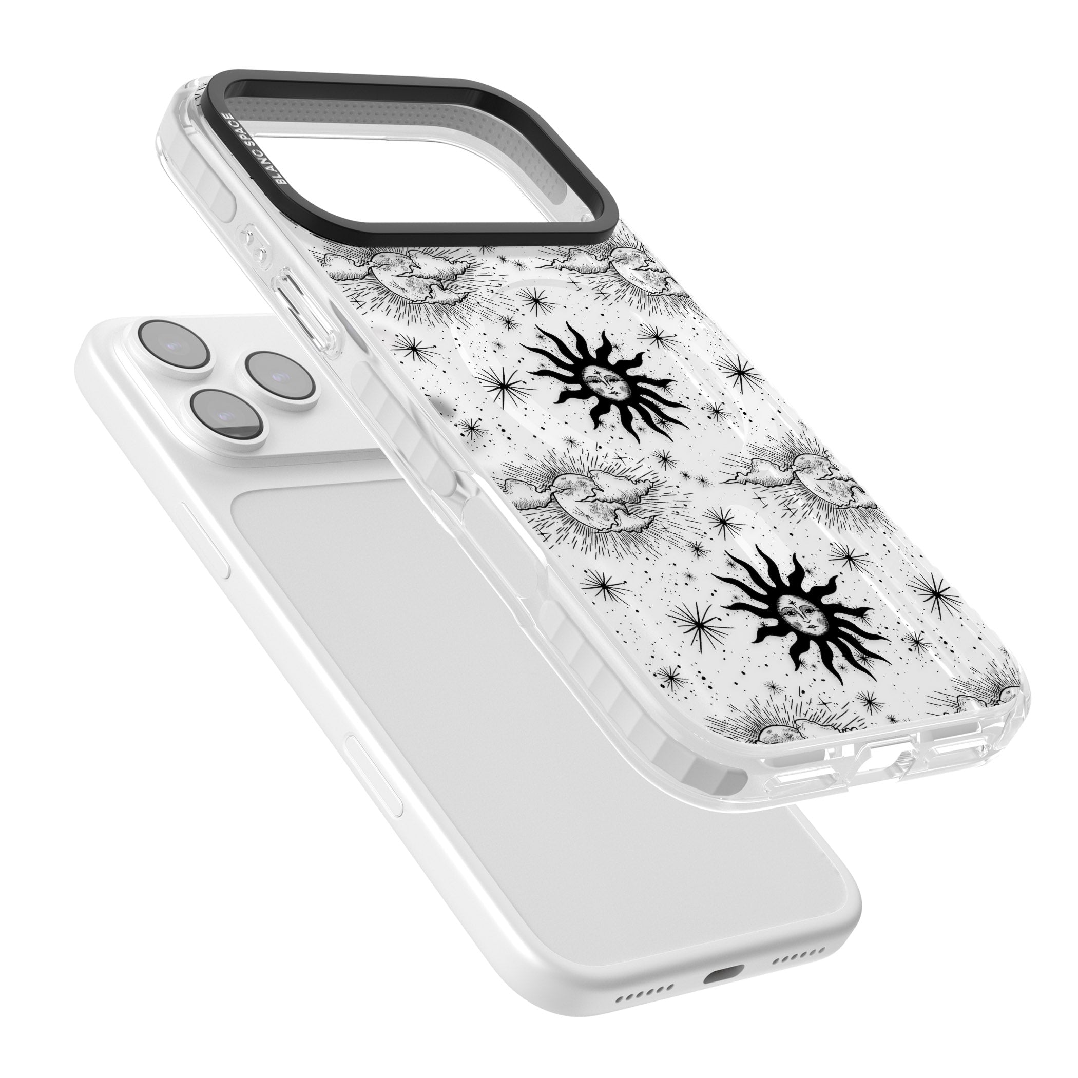 Vintage Sun & Moon iPhone 17 Pro Max Impact Pro Clear Phone Case Colours