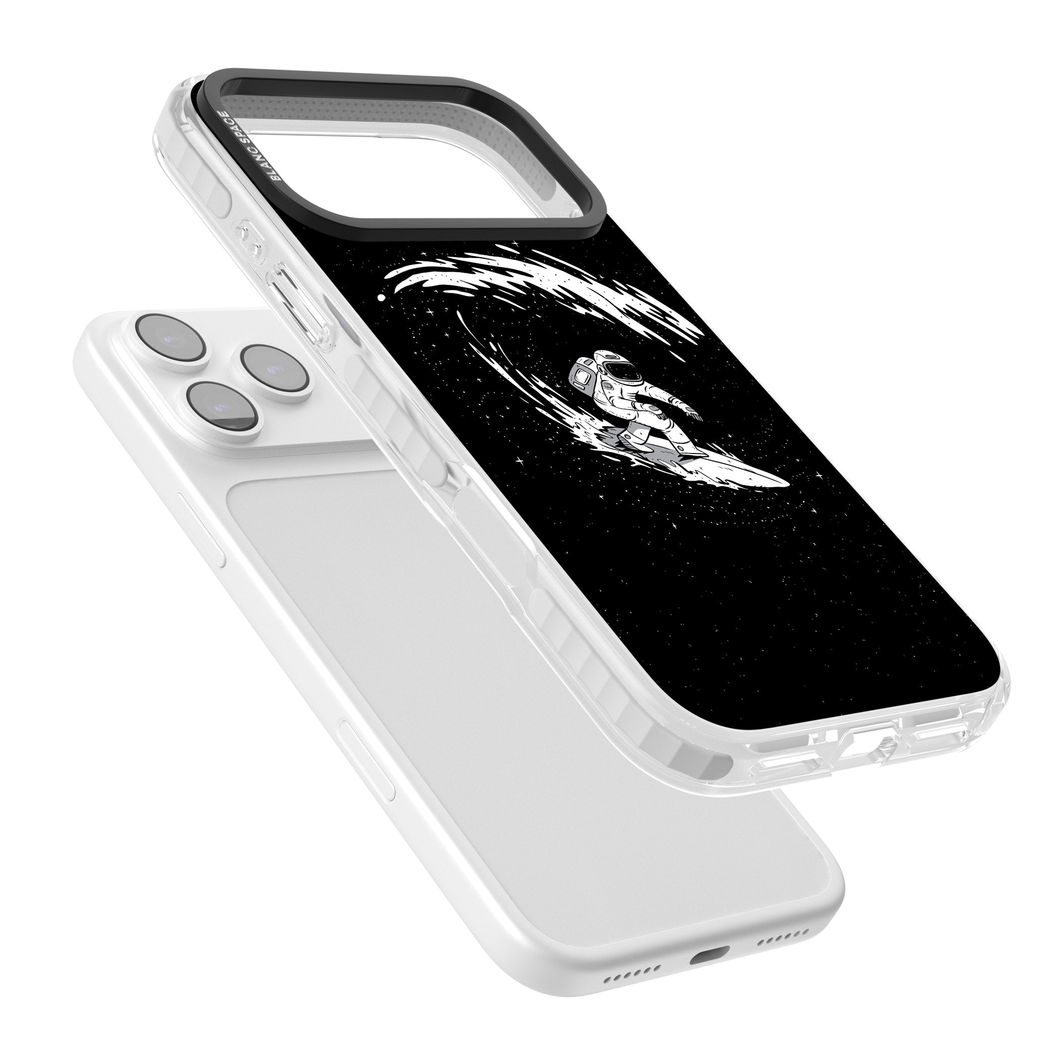 Cosmic Surf iPhone 17 Pro Max Impact Pro Clear Phone Case Colours