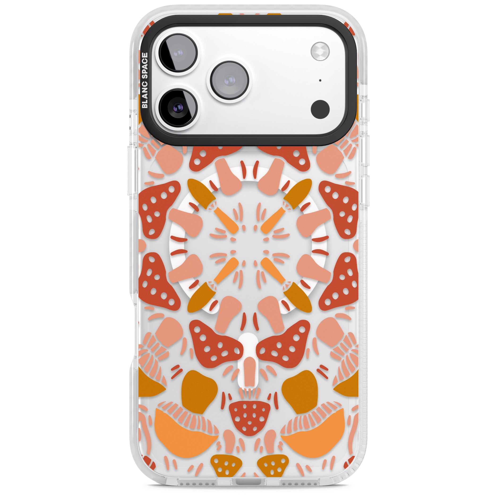 Mushroom Medley iPhone 17 Pro Max Impact Pro Clear Phone Case