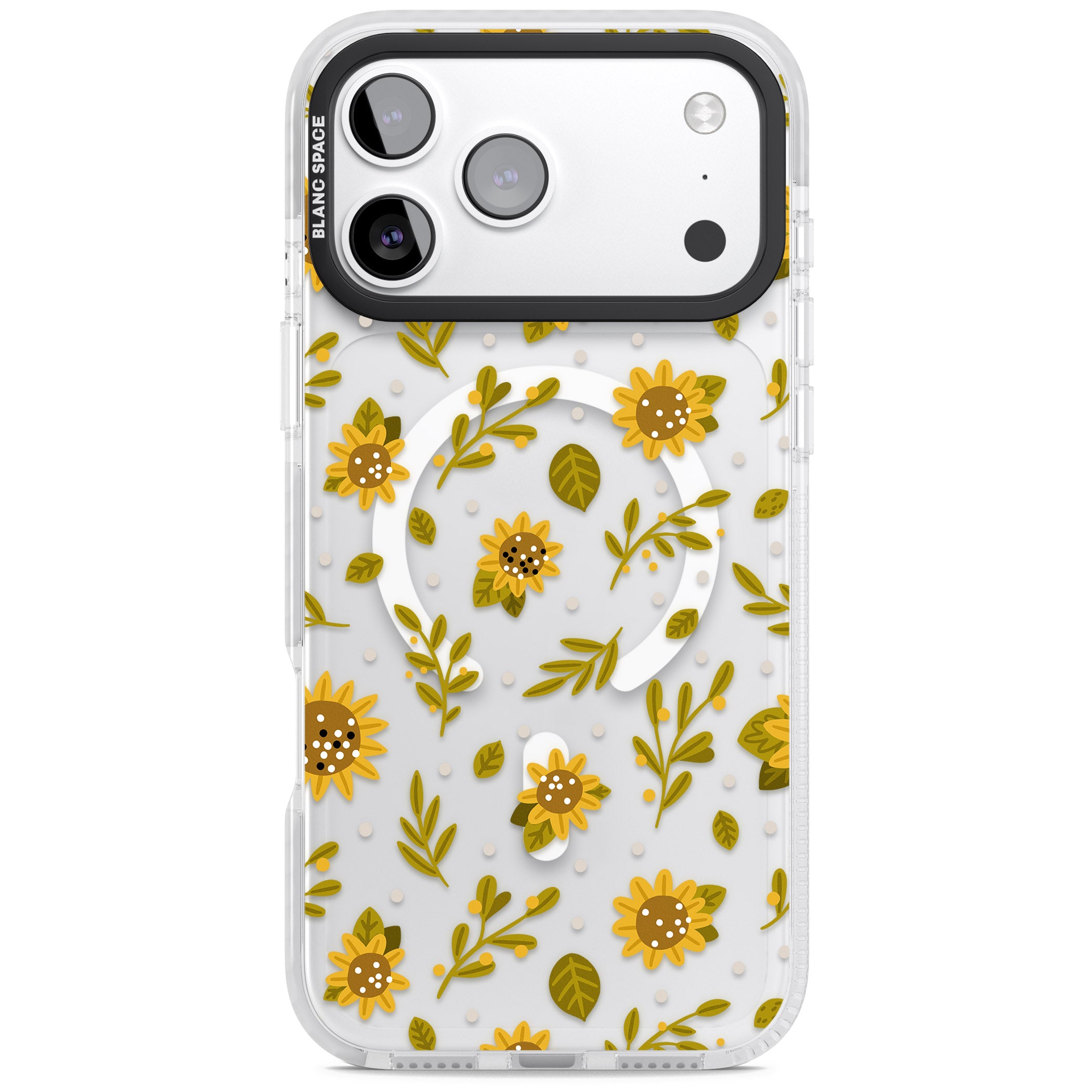 Bees & Sunflowers iPhone 17 Pro Max Impact Pro Clear Phone Case
