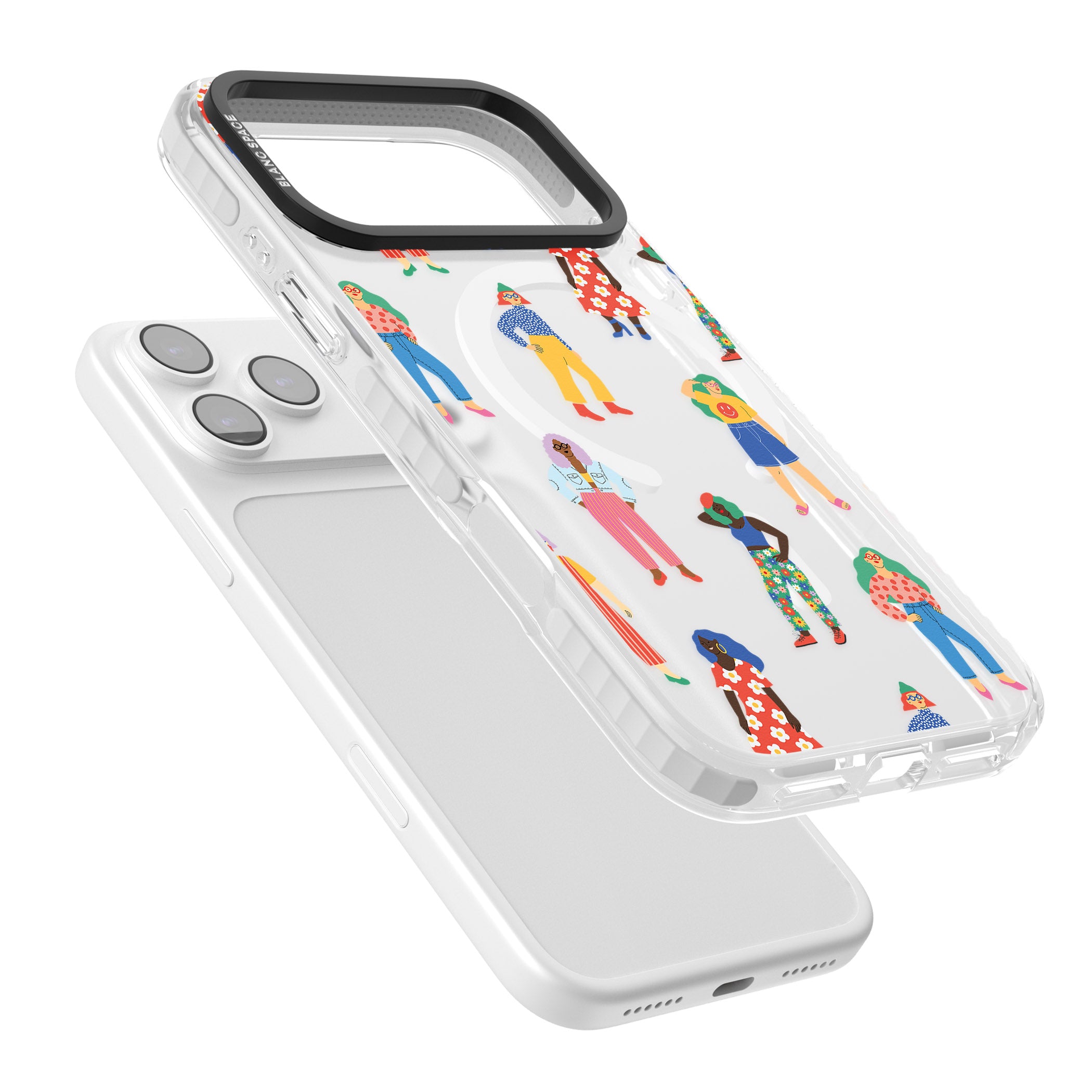 Girls Pattern iPhone 17 Pro Max Impact Pro Clear Phone Case Colours