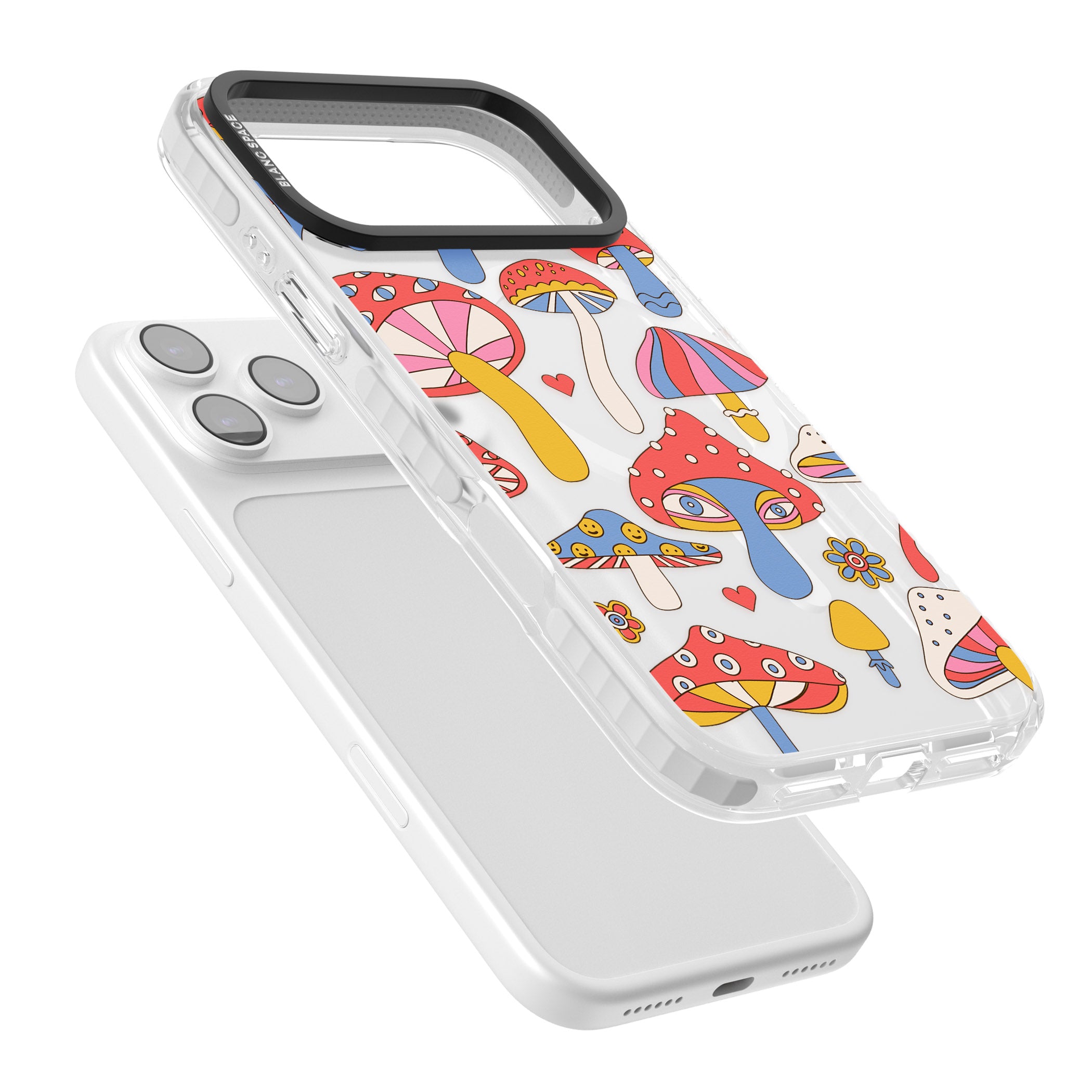 Vibrant Shrooms iPhone 17 Pro Max Impact Pro Clear Phone Case Colours