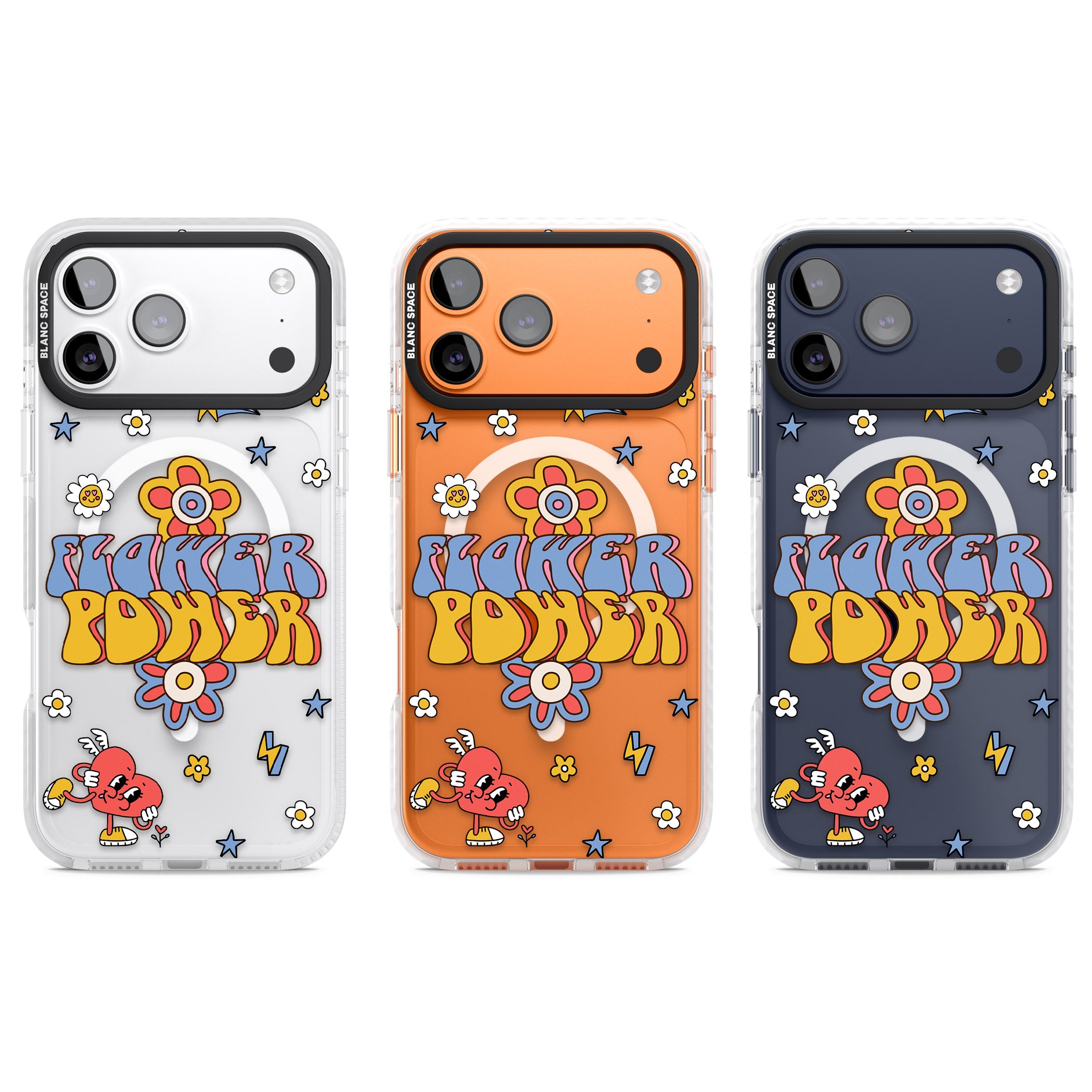 Flower Power iPhone 17 Pro Impact Pro Clear Phone Case APT Impact Protection