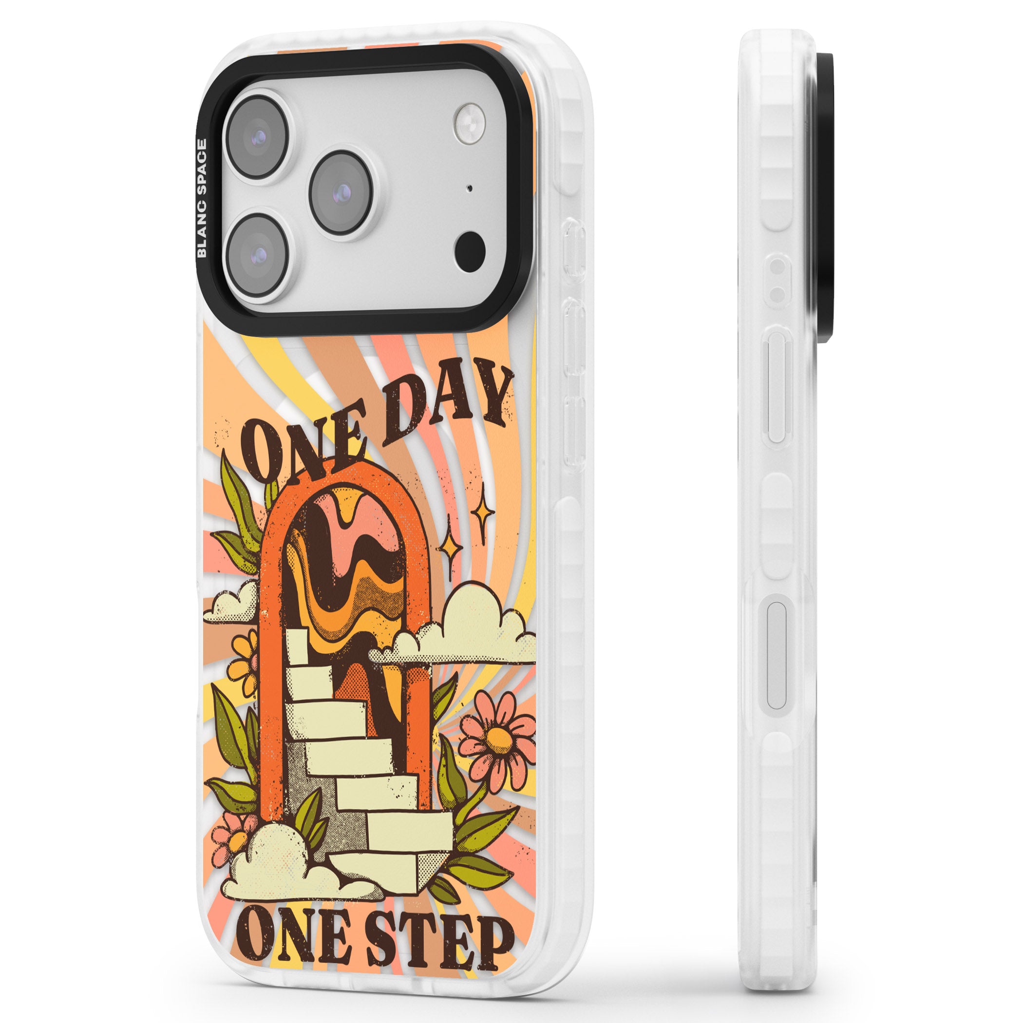 One Day One Step iPhone 17 Pro Max Impact Pro Clear Phone Case Side Profile