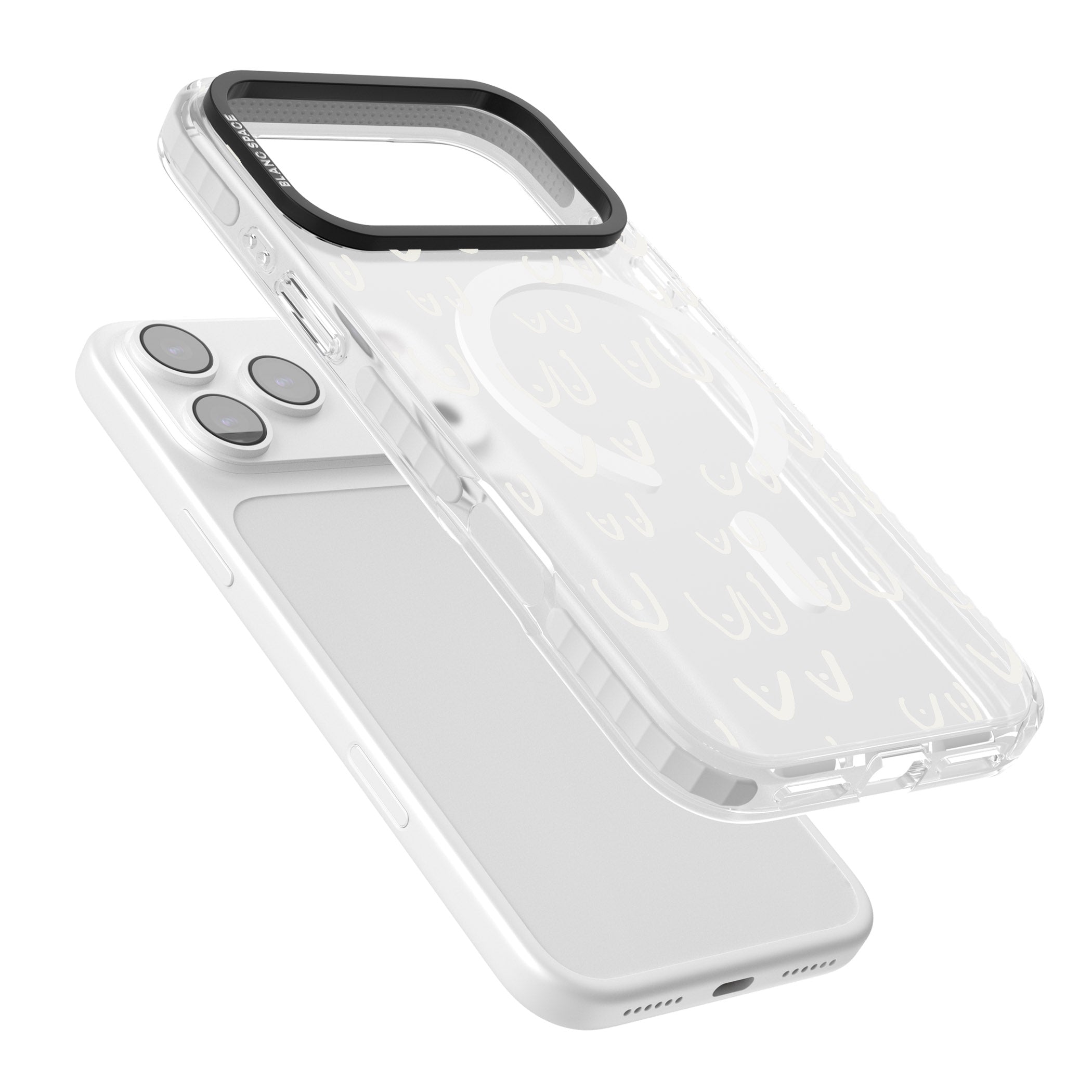 Boob Pattern (White) iPhone 17 Pro Max Impact Pro Clear Phone Case Colours