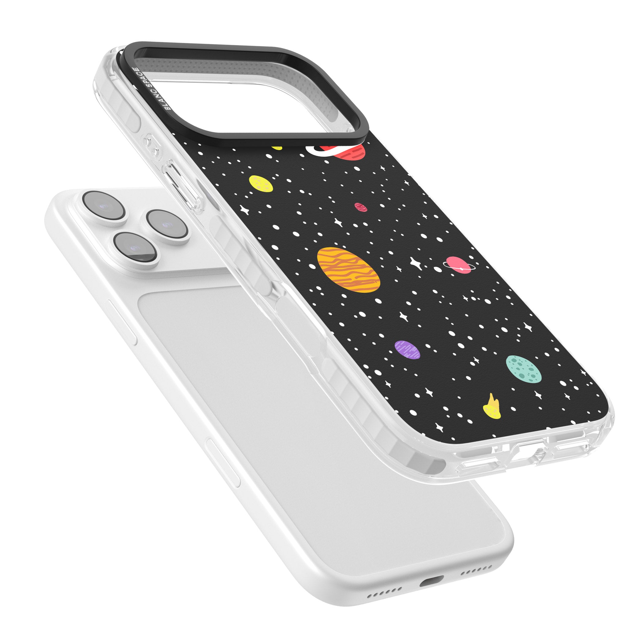 Cute Cartoon Planets iPhone 17 Pro Max Impact Pro Clear Phone Case Colours