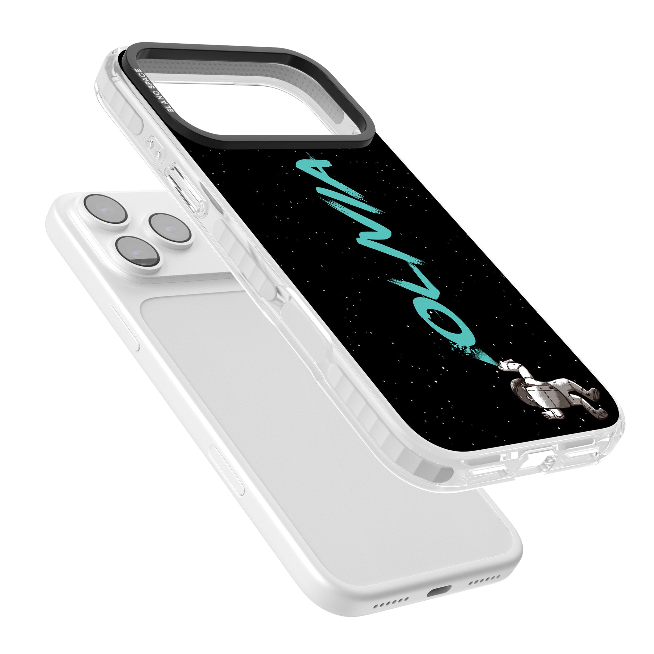 Personalised Astronaut Graffiti iPhone 17 Pro Max Impact Pro Clear Phone Case Colours