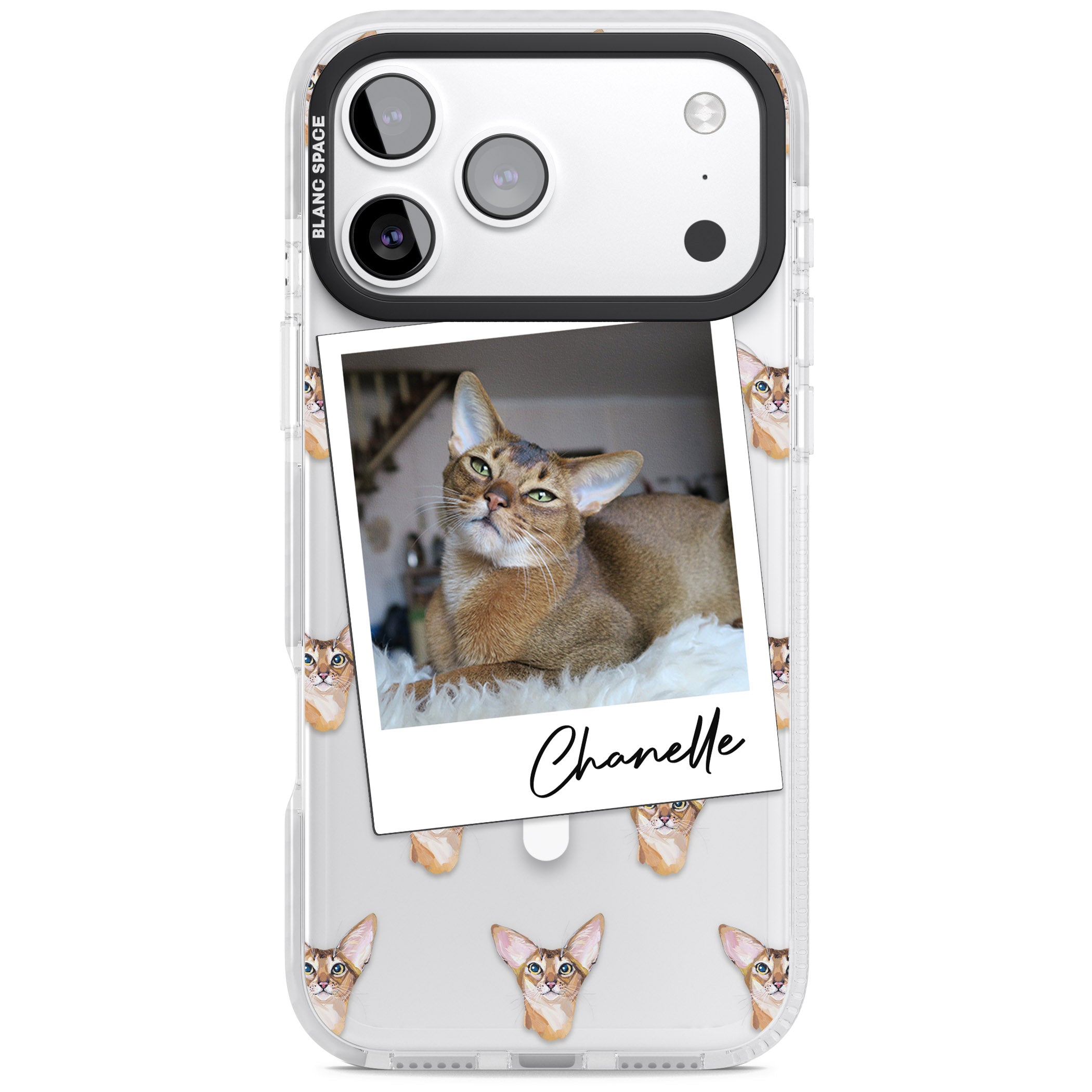 Personalised Abyssinian Cat Photo iPhone 17 Pro Max Impact Pro Clear Phone Case