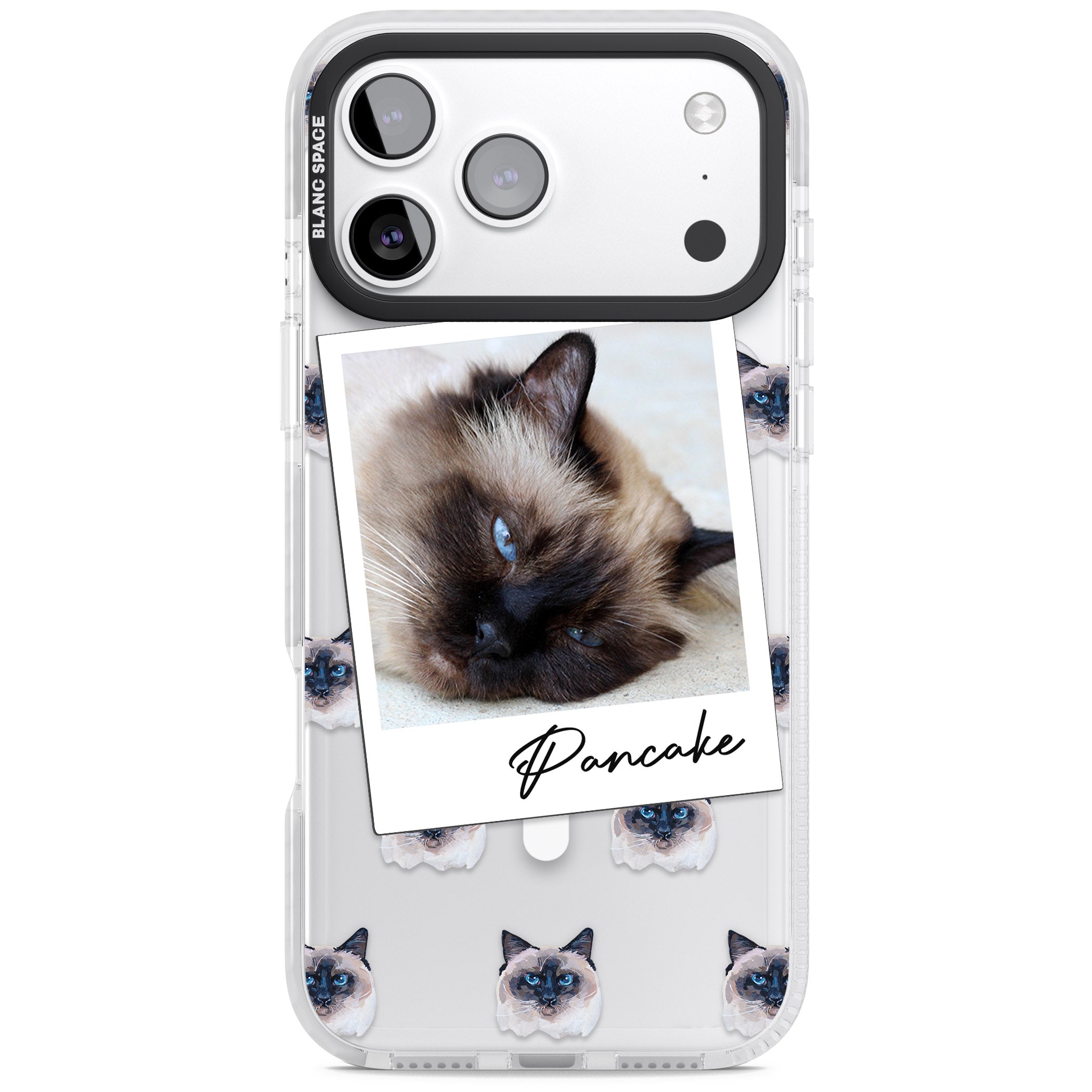 Personalised Burmese Cat Photo iPhone 17 Pro Max Impact Pro Clear Phone Case
