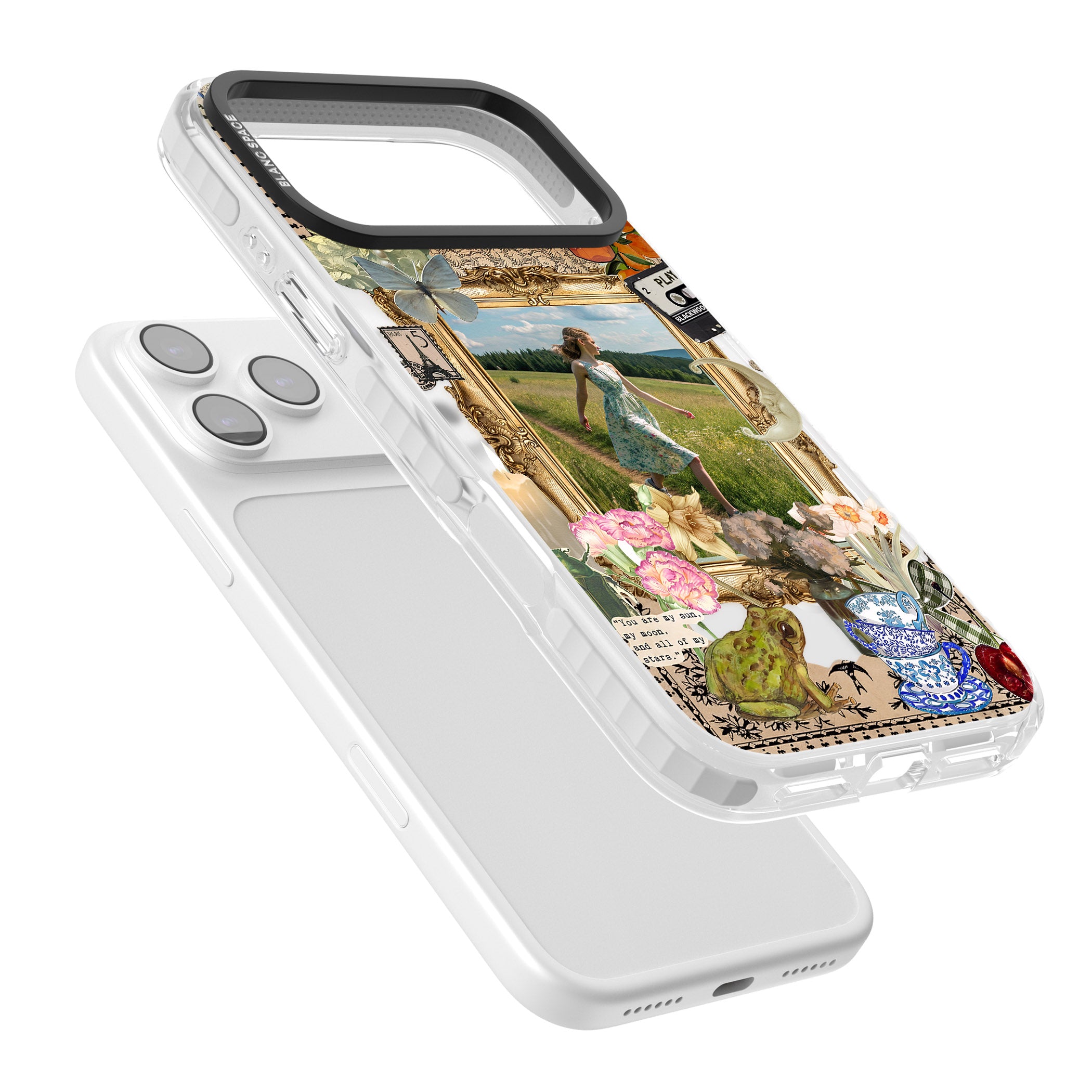 Personalised Country Collage Frame iPhone 17 Pro Max Impact Pro Clear Phone Case Colours