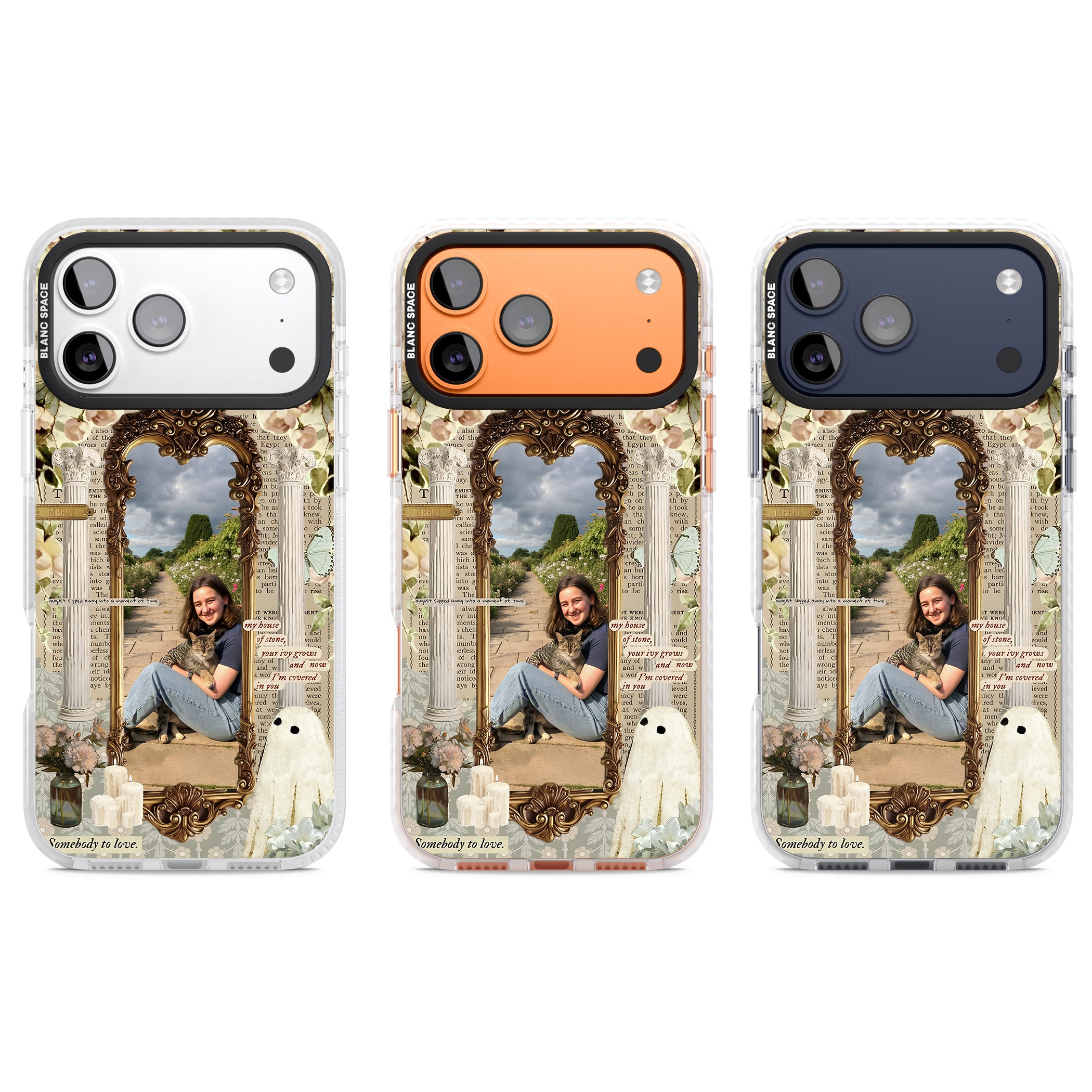 Personalised Soft Vintage Frame iPhone 17 Pro Impact Pro Clear Phone Case APT Impact Protection