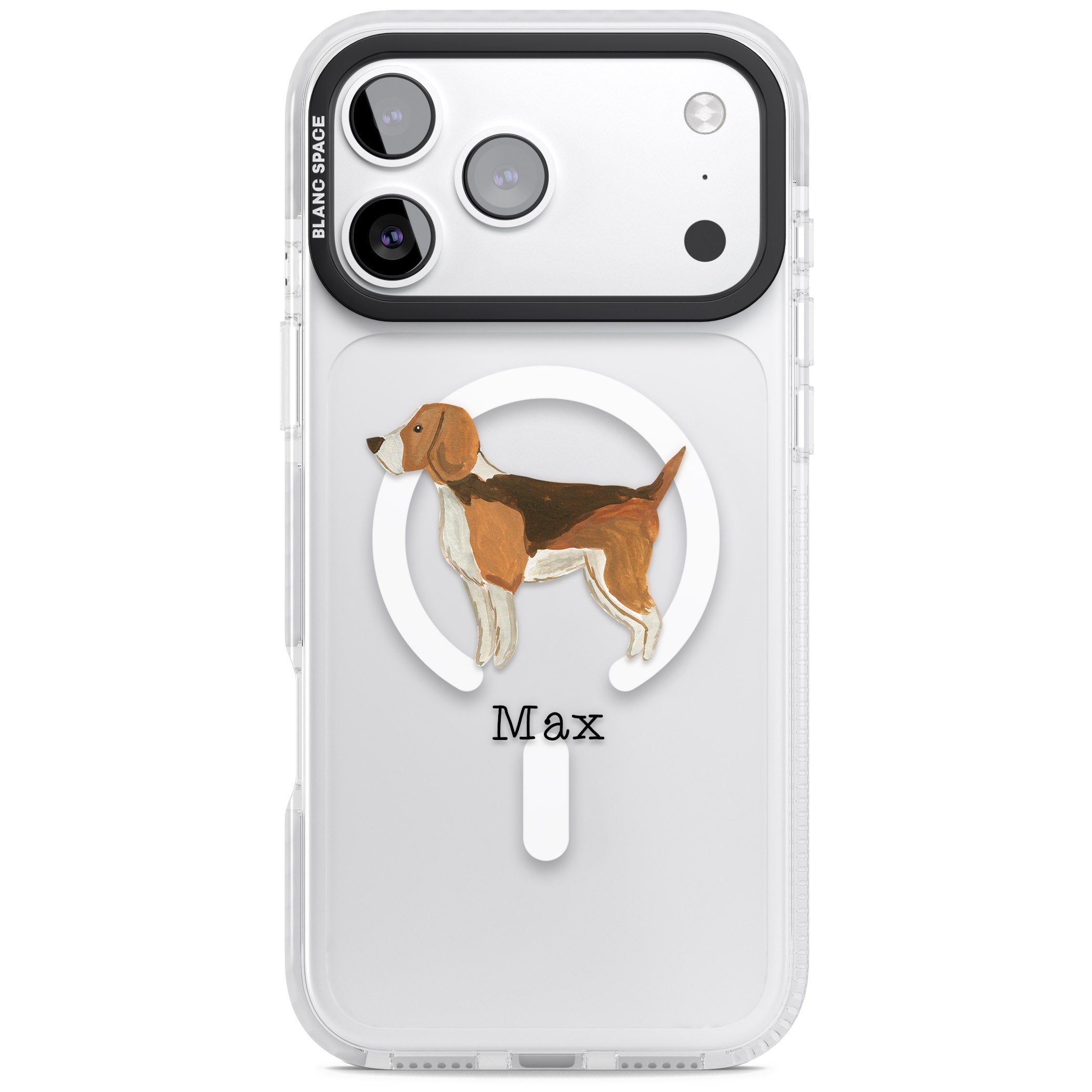 Personalised Beagle iPhone 17 Pro Max Impact Pro Clear Phone Case