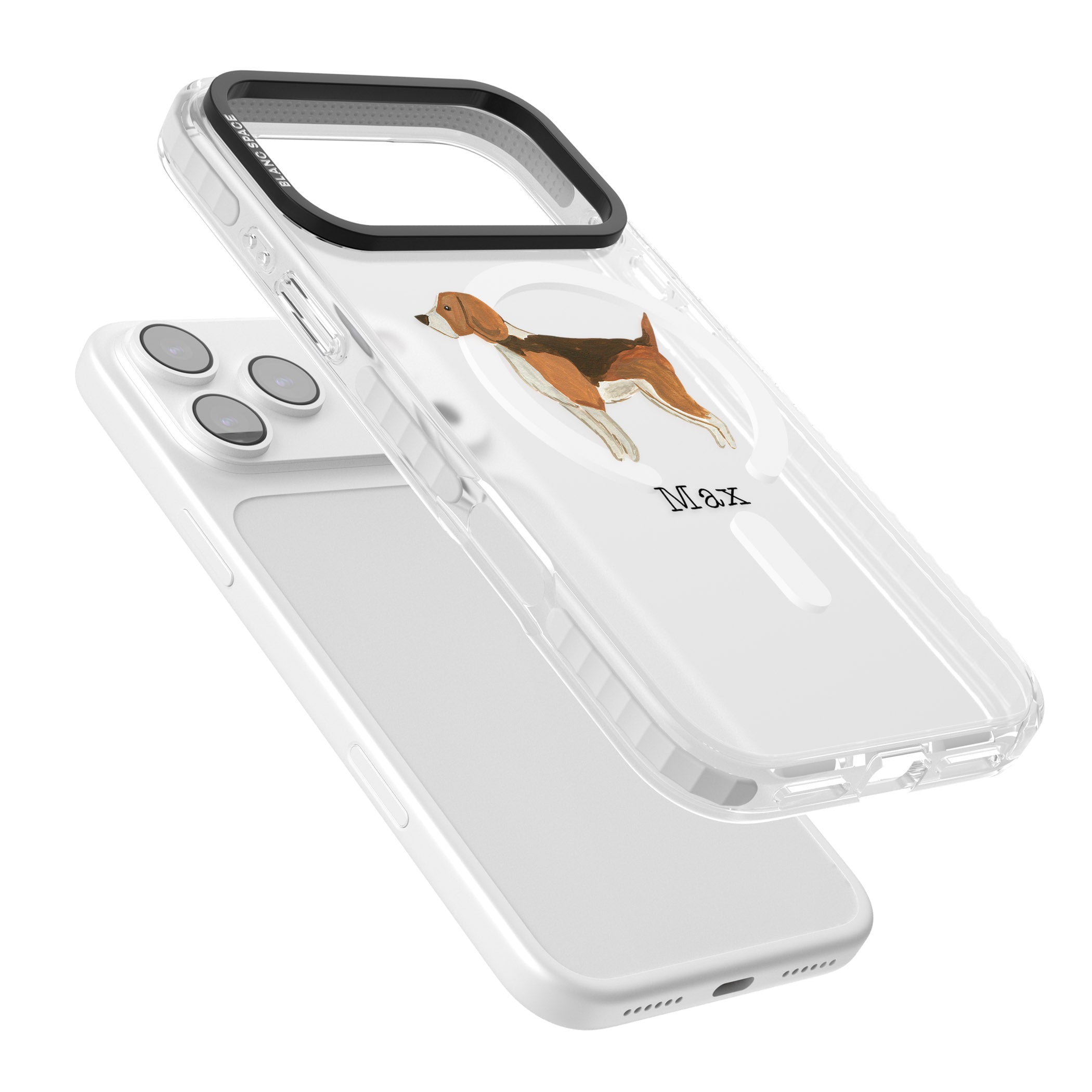 Personalised Beagle iPhone 17 Pro Max Impact Pro Clear Phone Case Colours