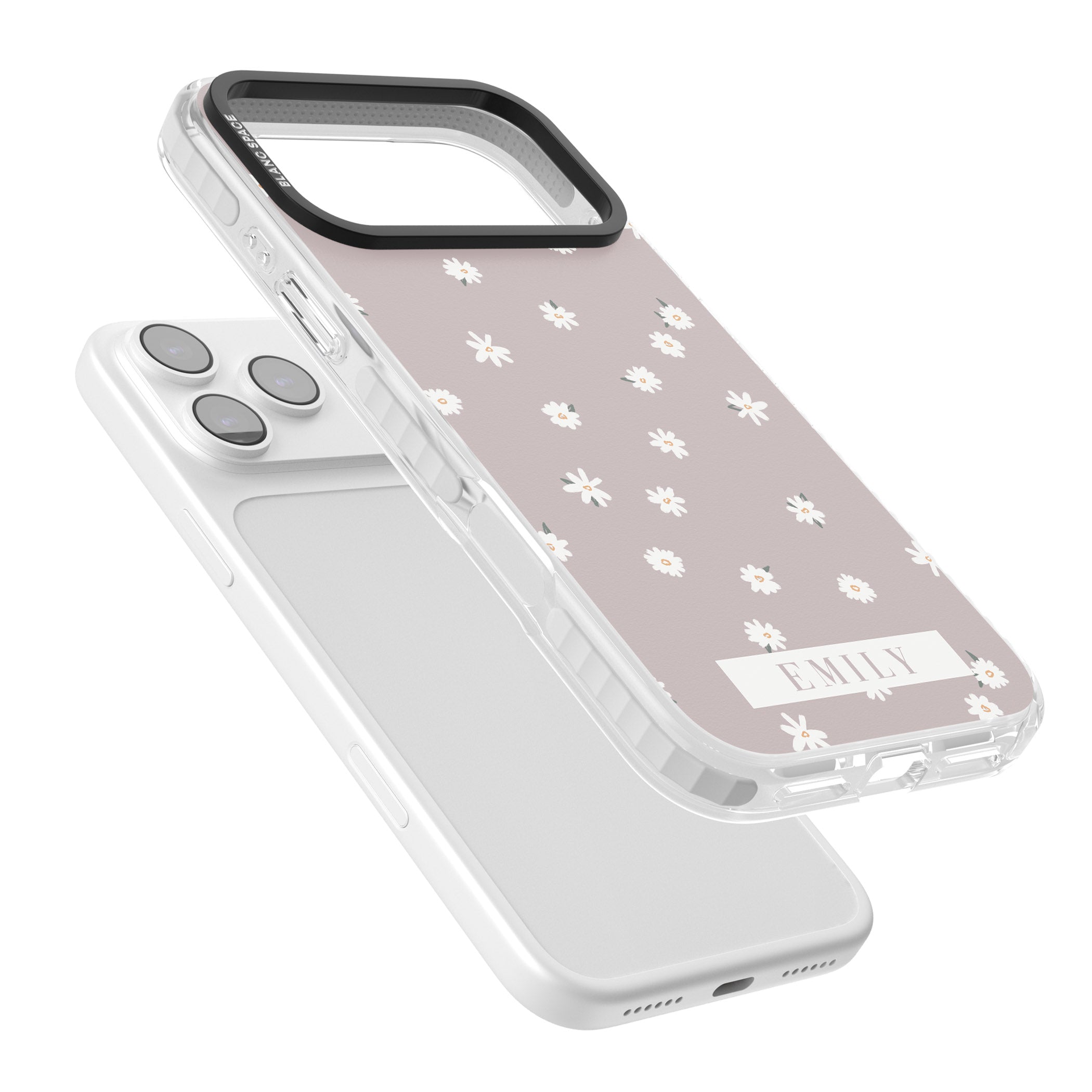 Personalised Dusty Daisy iPhone 17 Pro Max Impact Pro Clear Phone Case Colours