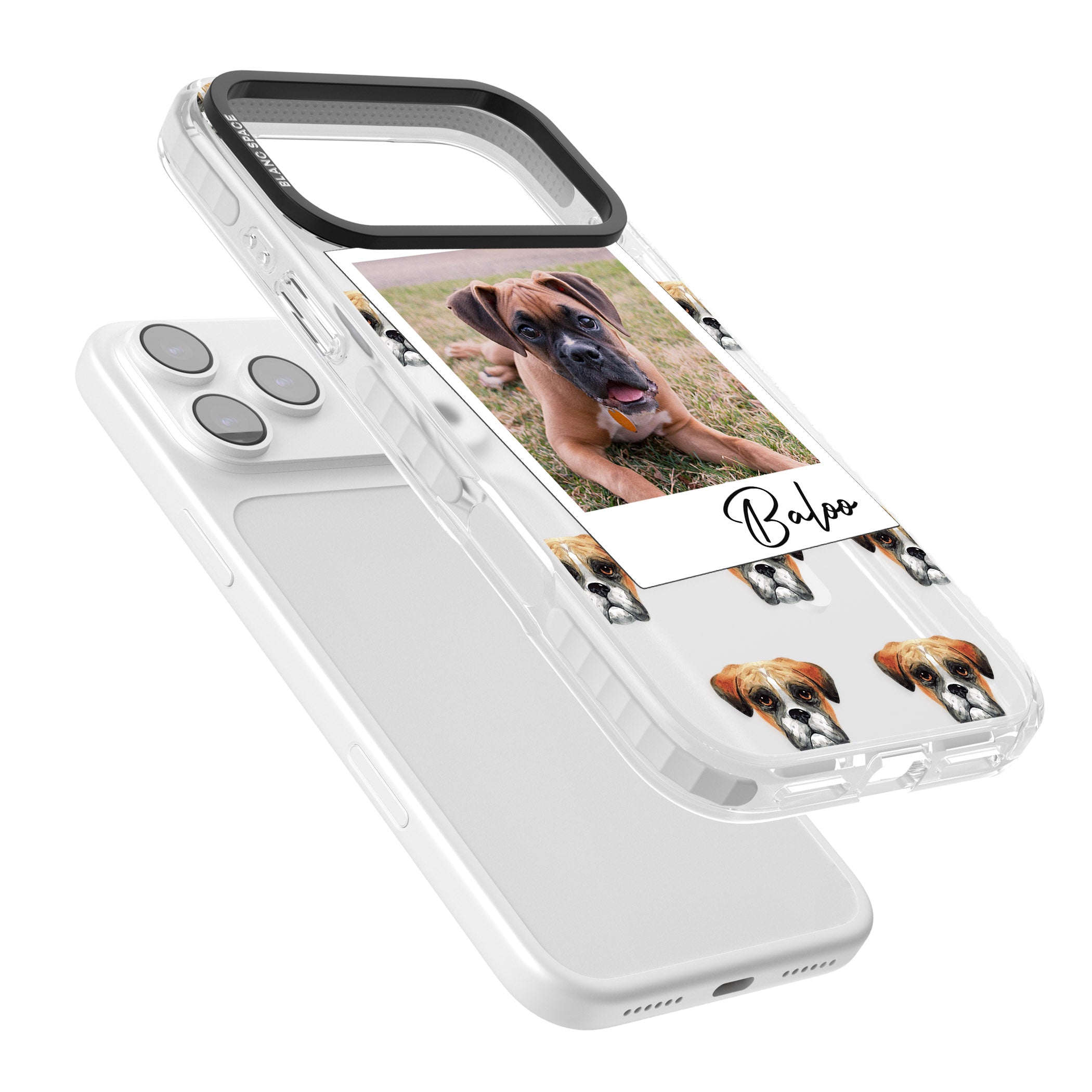 Personalised Boxer Instant Camera Photo iPhone 17 Pro Max Impact Pro Clear Phone Case Colours