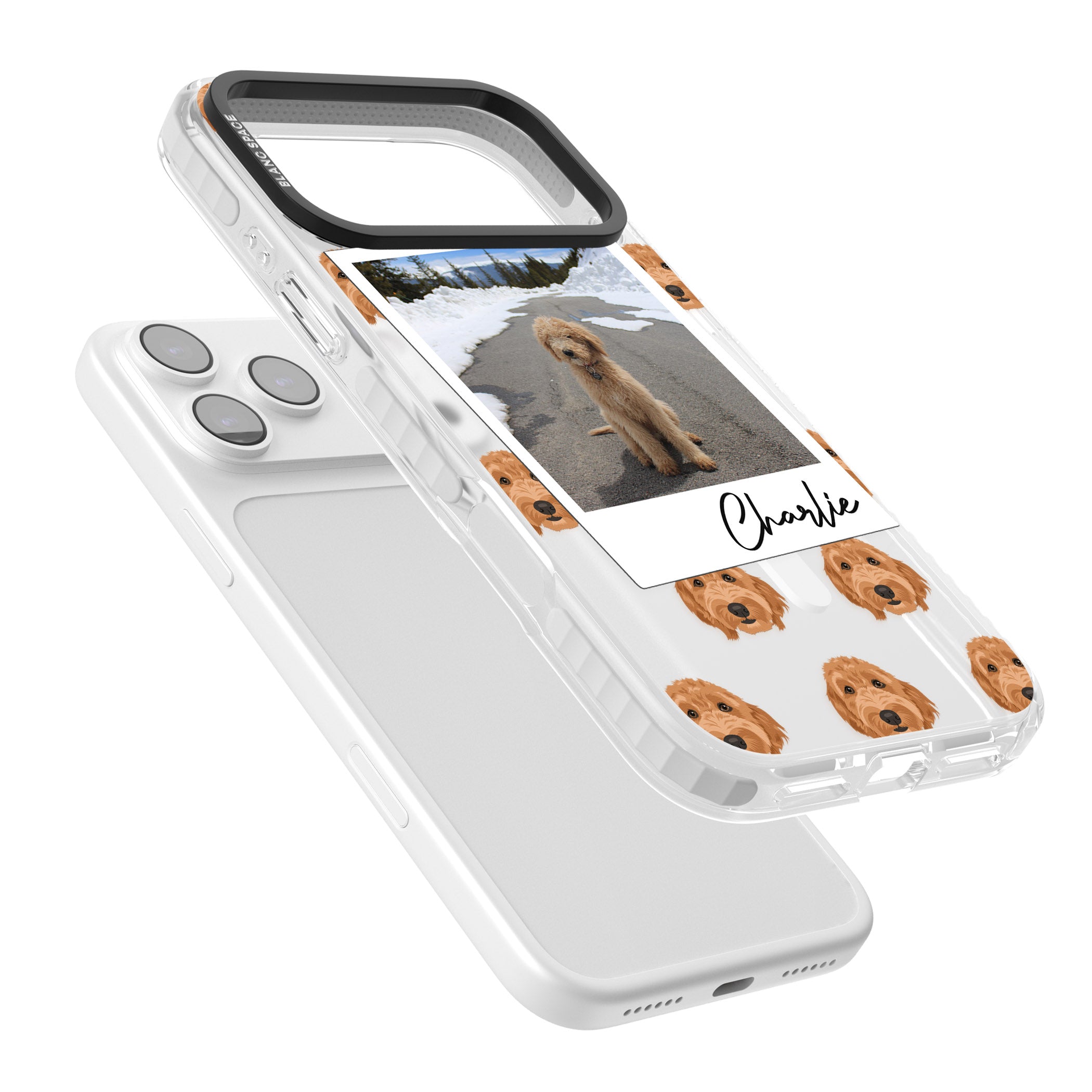 Personalised Golden Doodle Dog Photo iPhone 17 Pro Max Impact Pro Clear Phone Case Colours