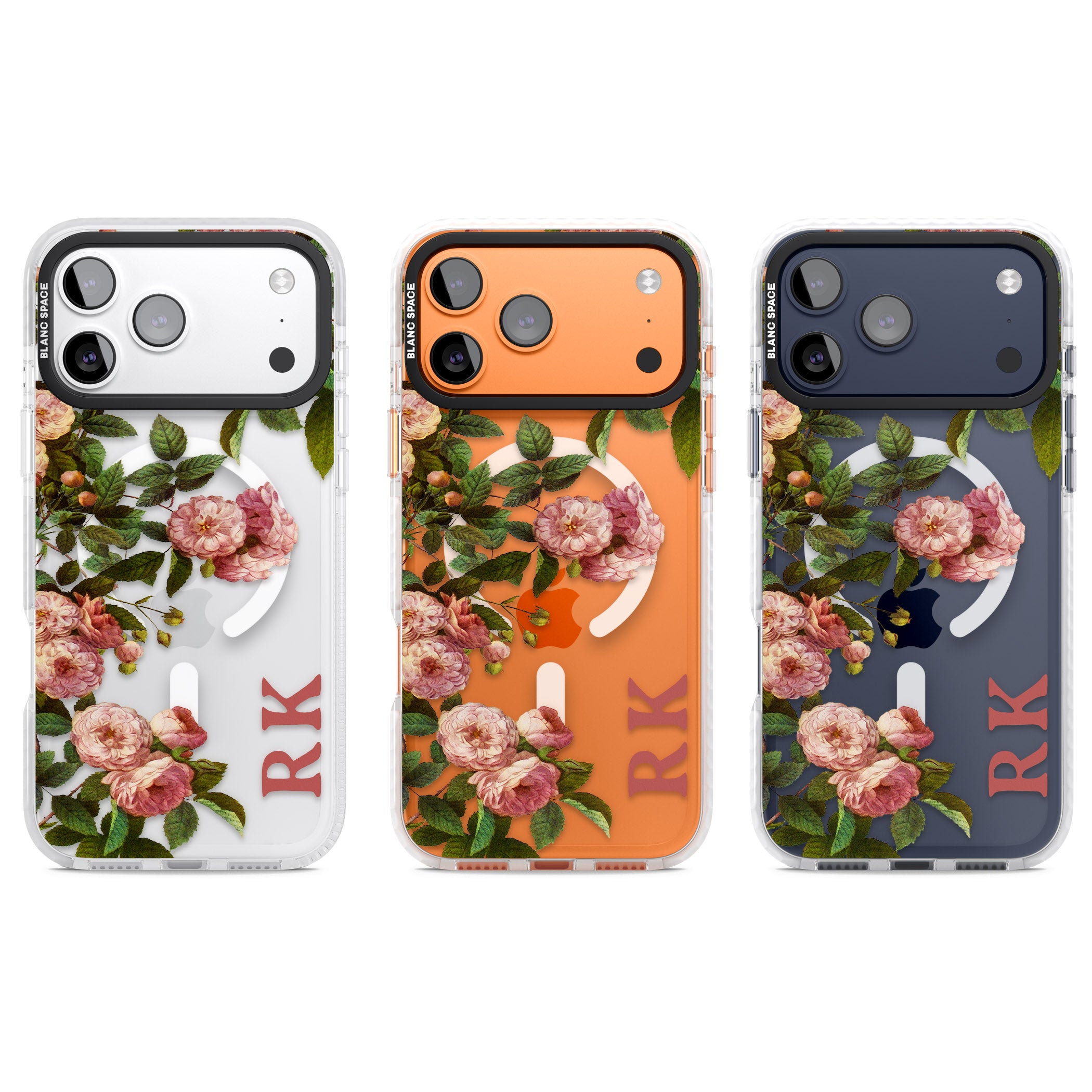 Personalised Vintage Floral Garden iPhone 17 Pro Impact Pro Clear Phone Case APT Impact Protection