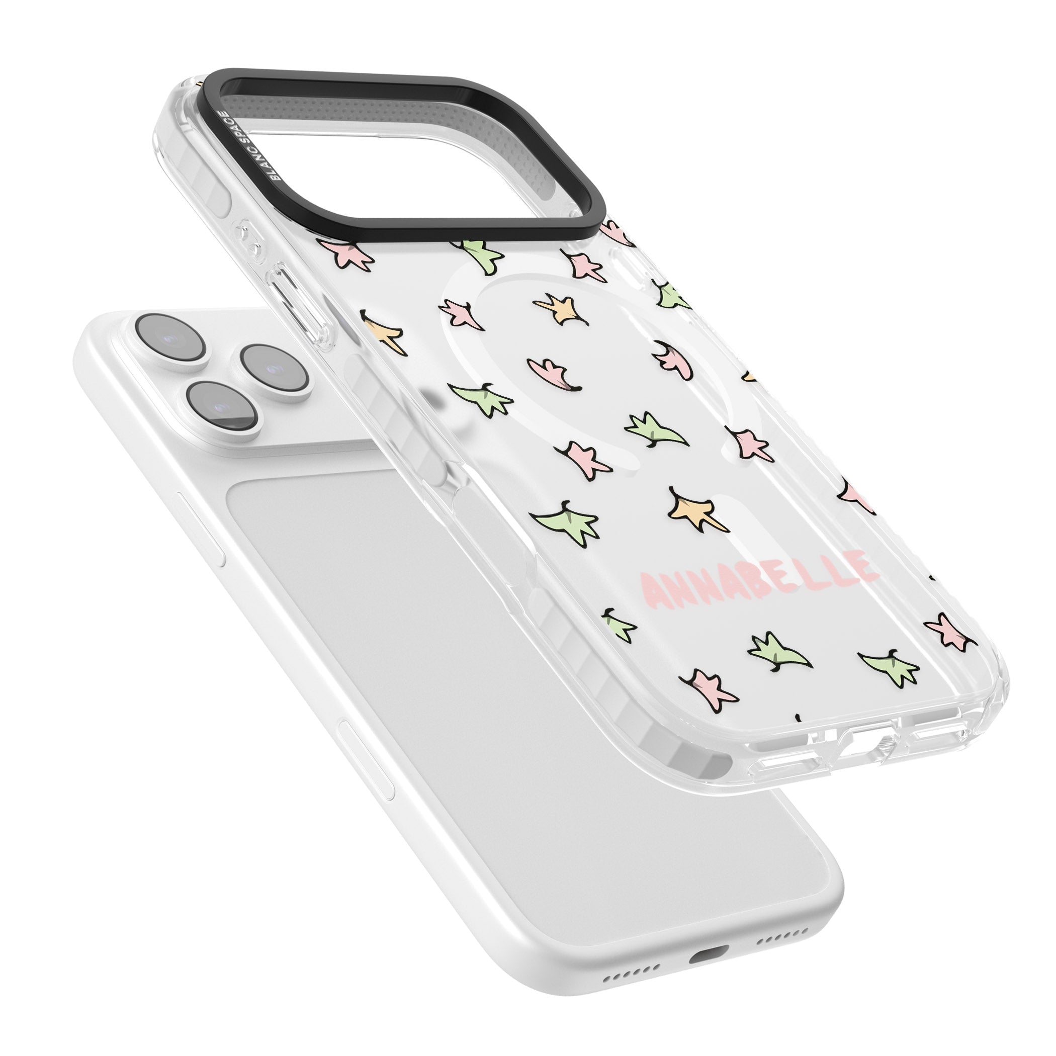 Personalised Heartstopper Leaves Pattern iPhone 17 Pro Max Impact Pro Clear Phone Case Colours