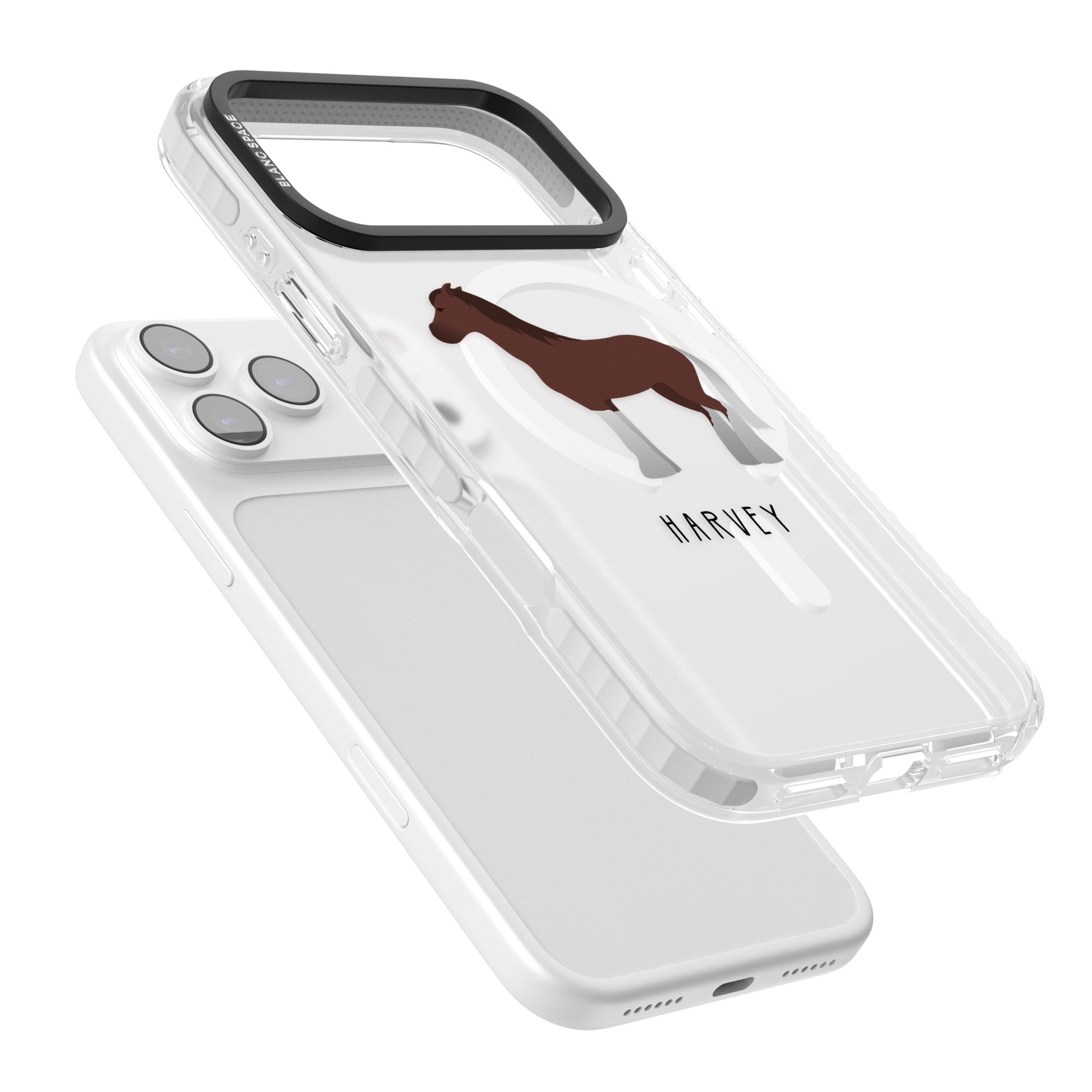 Personalised Brown Horse iPhone 17 Pro Max Impact Pro Clear Phone Case Colours
