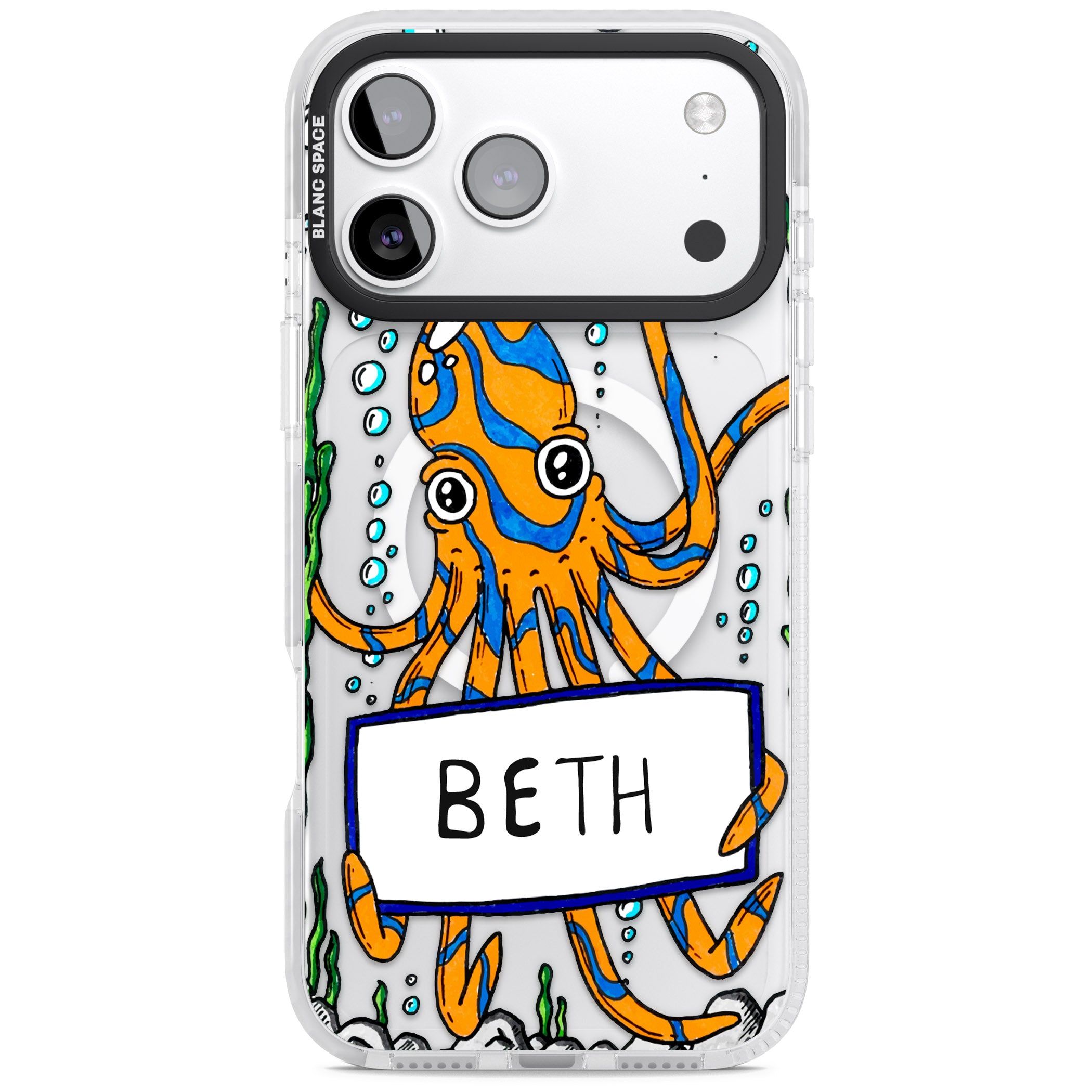 Personalised Octo iPhone 17 Pro Max Impact Pro Clear Phone Case