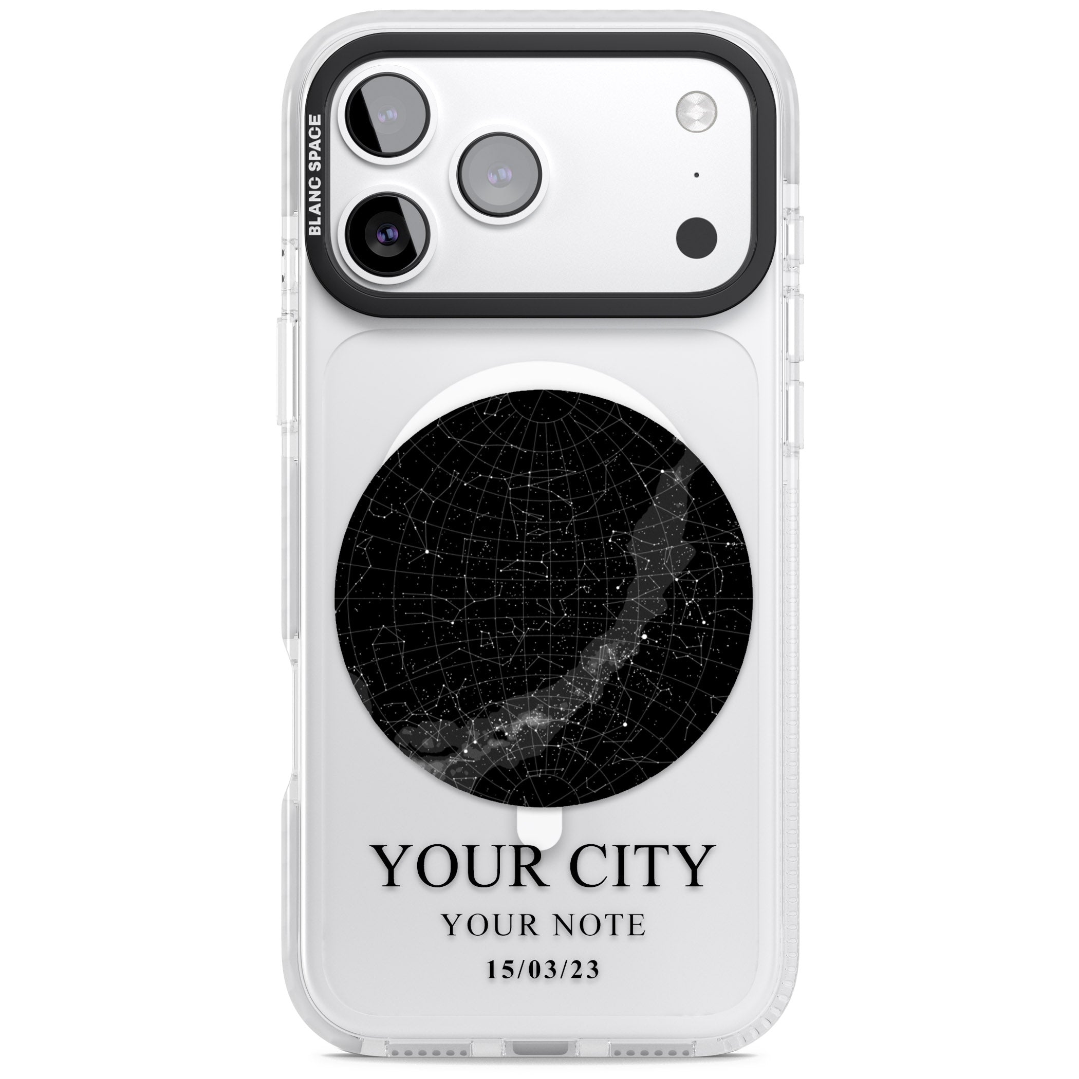 Personalised Star Map iPhone 17 Pro Max Impact Pro Clear Phone Case
