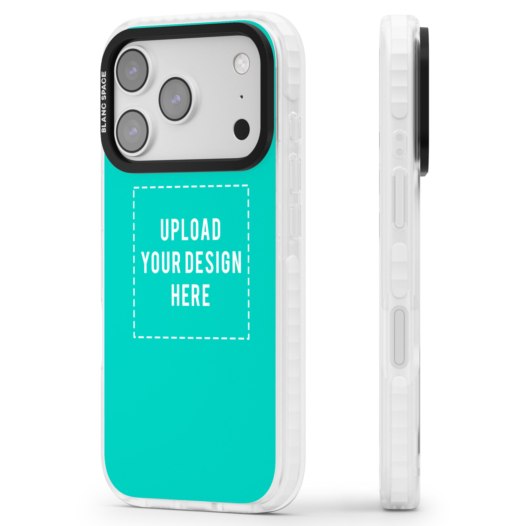 Personalised Personalise Your Own Design iPhone 17 Pro Max Impact Pro Clear Phone Case Side Profile