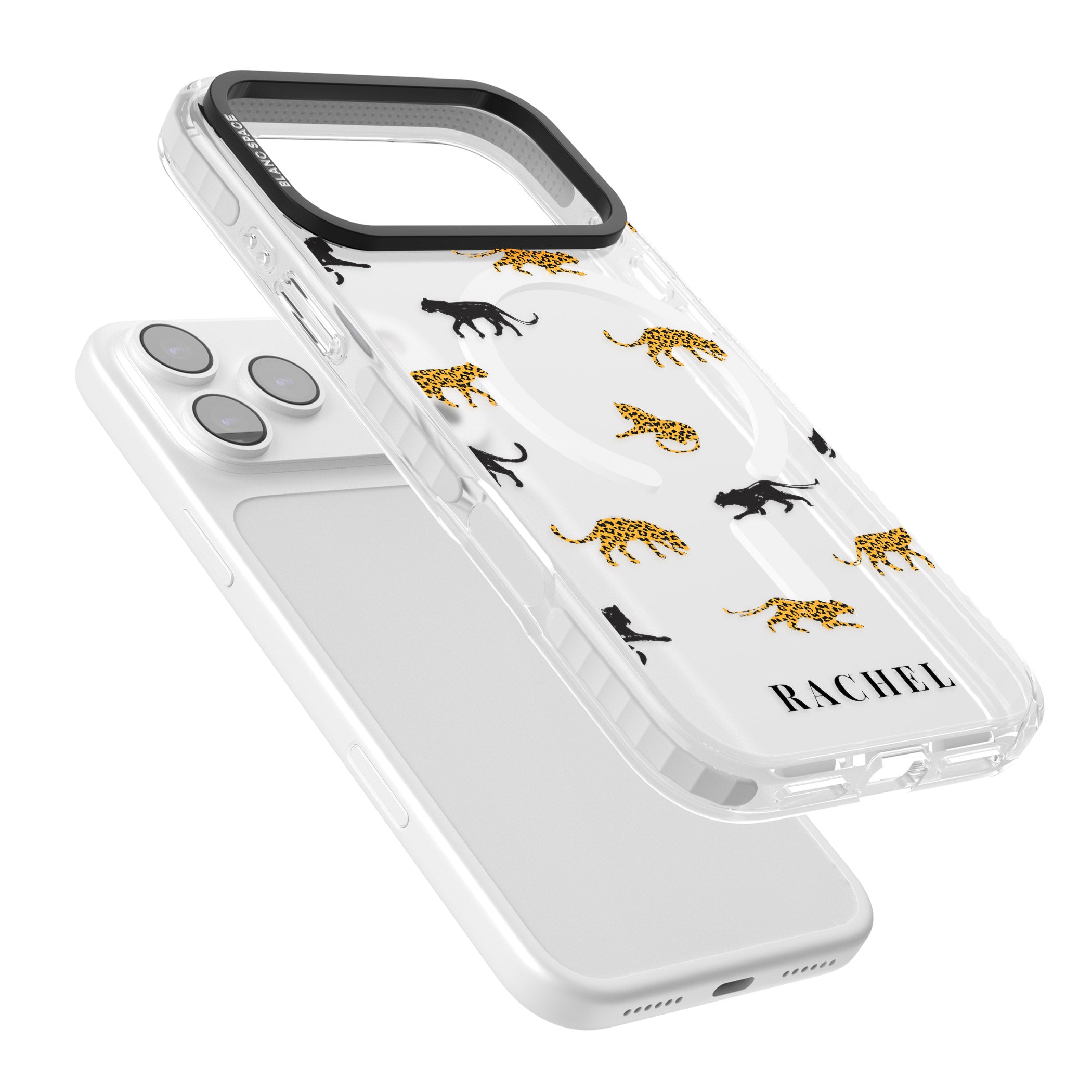 Personalised Jaguar Pattern iPhone 17 Pro Max Impact Pro Clear Phone Case Colours