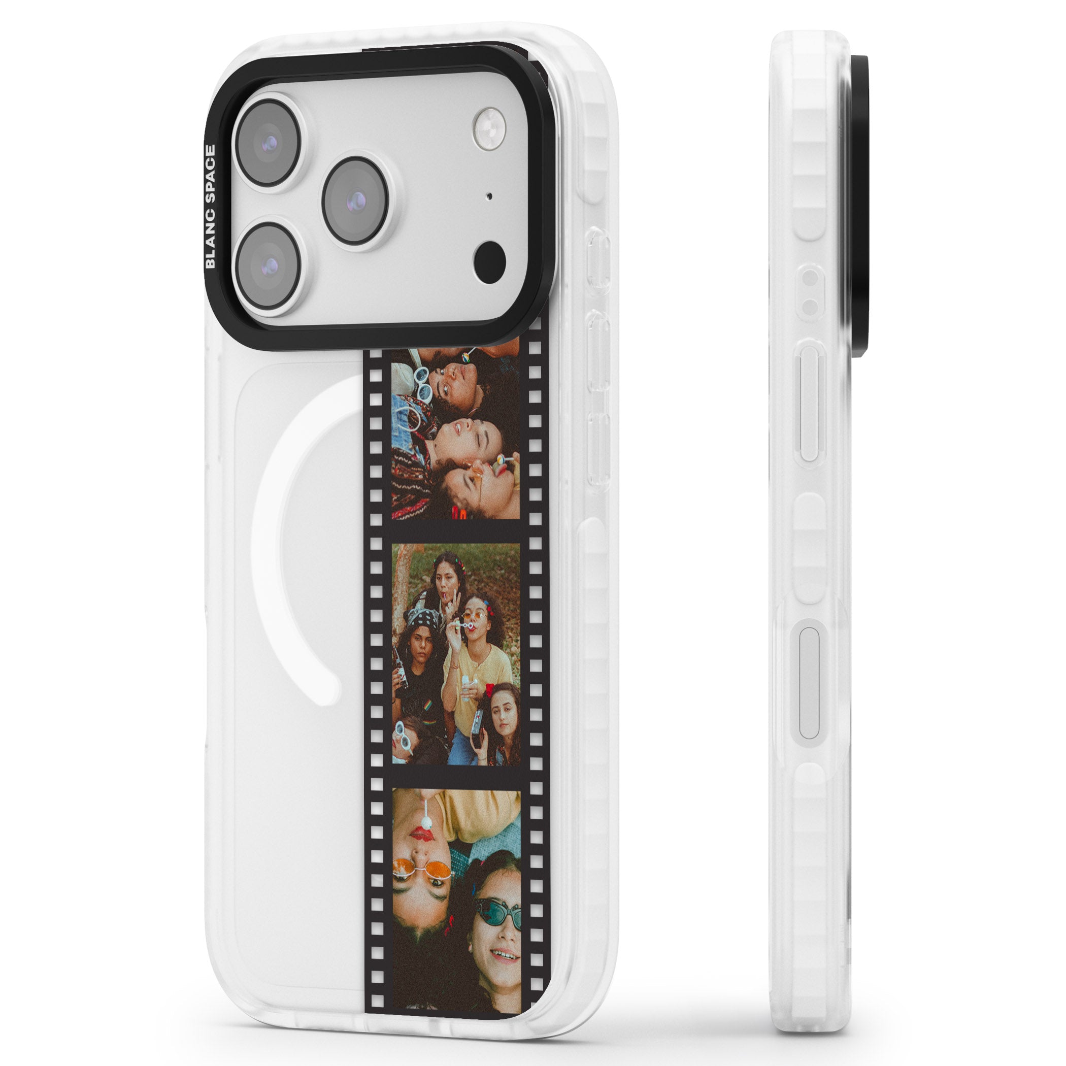 Personalised Photo Film Strip iPhone 17 Pro Max Impact Pro Clear Phone Case Side Profile