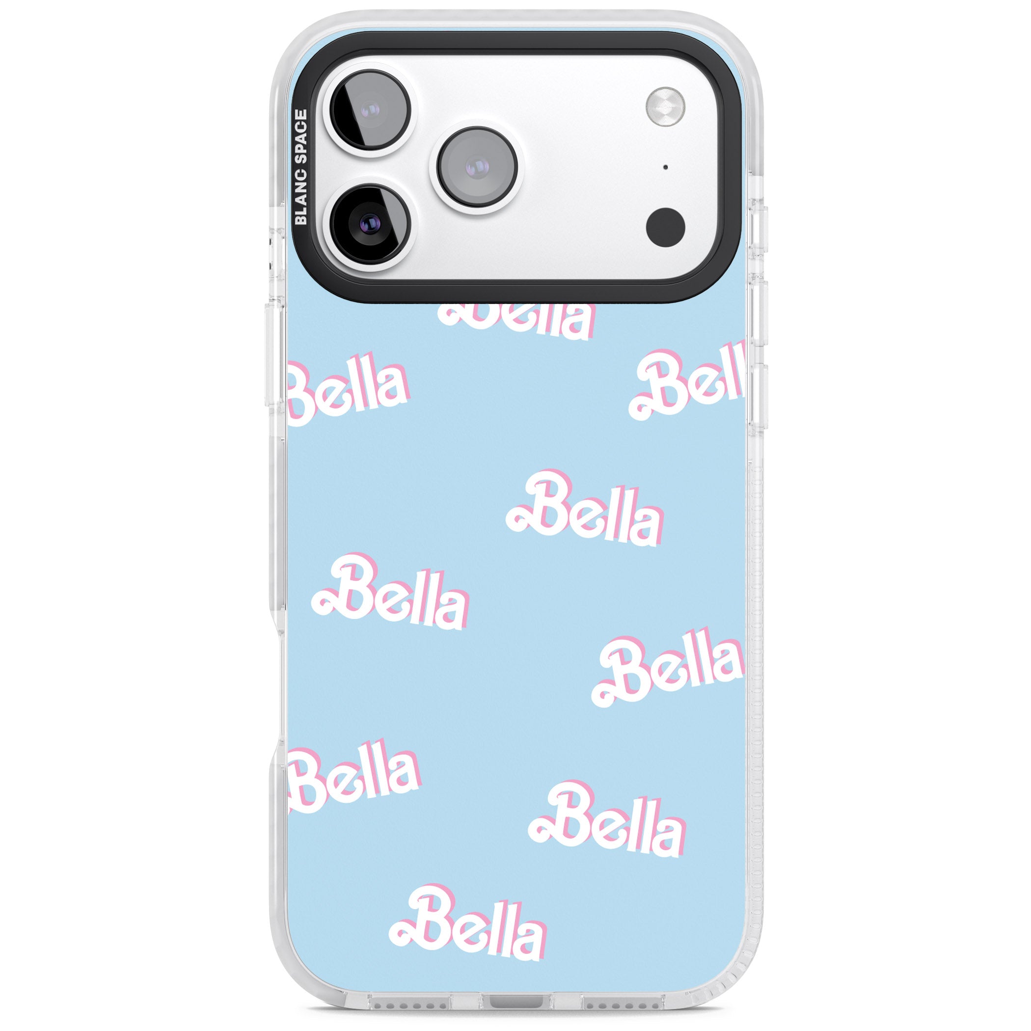 Personalised Cute Name Pattern iPhone 17 Pro Max Impact Pro Clear Phone Case