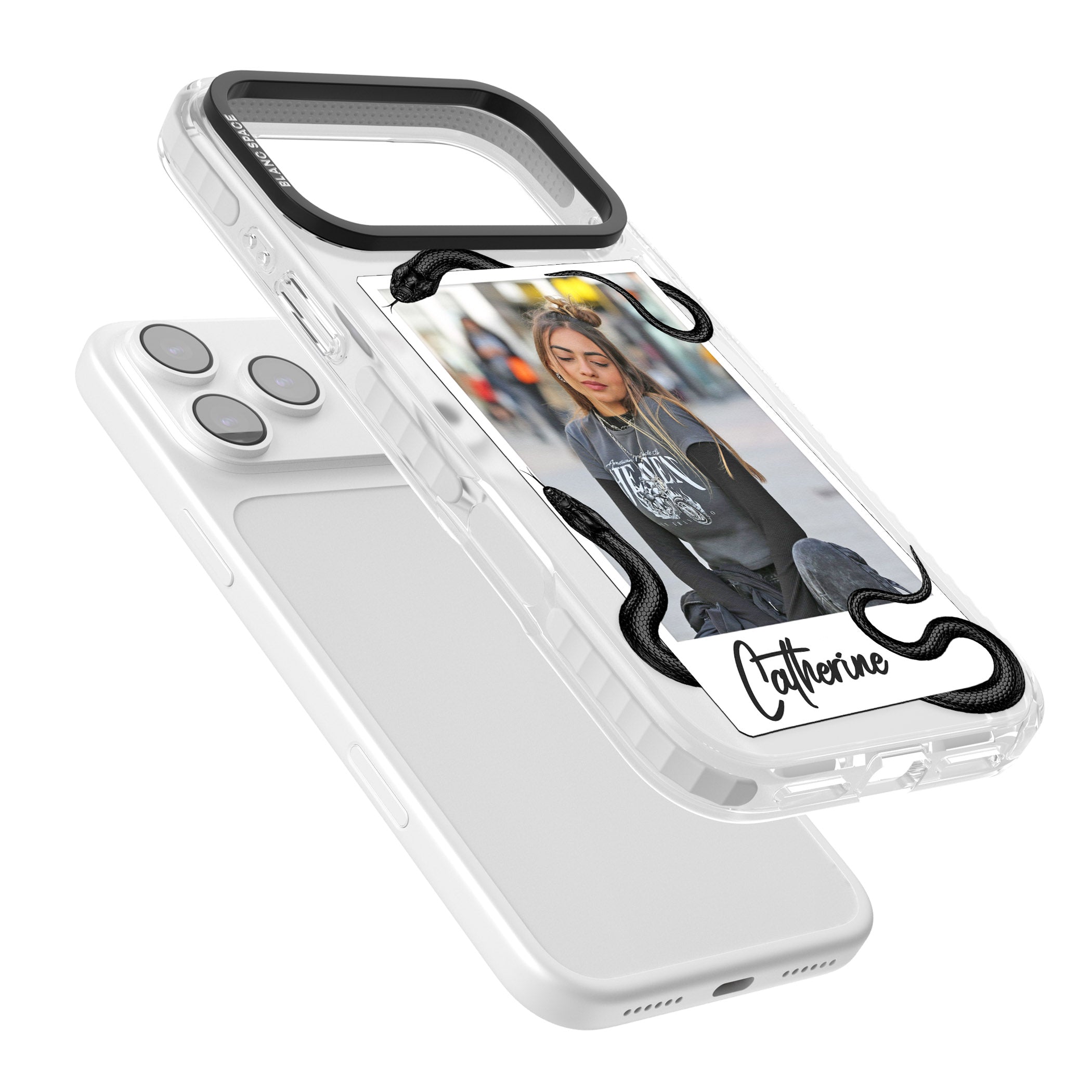 Personalised Snake Instant Photo iPhone 17 Pro Max Impact Pro Clear Phone Case Colours