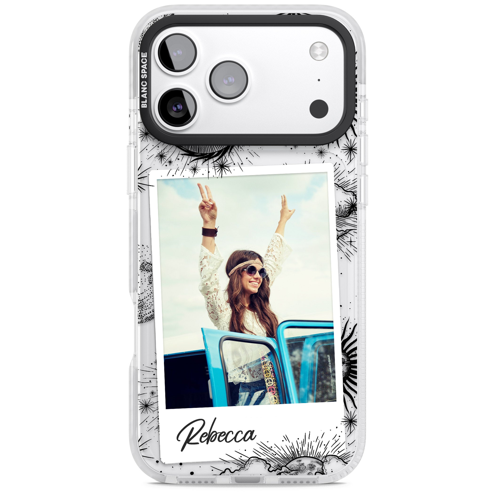 Personalised Astrology Instant Photo iPhone 17 Pro Max Impact Pro Clear Phone Case