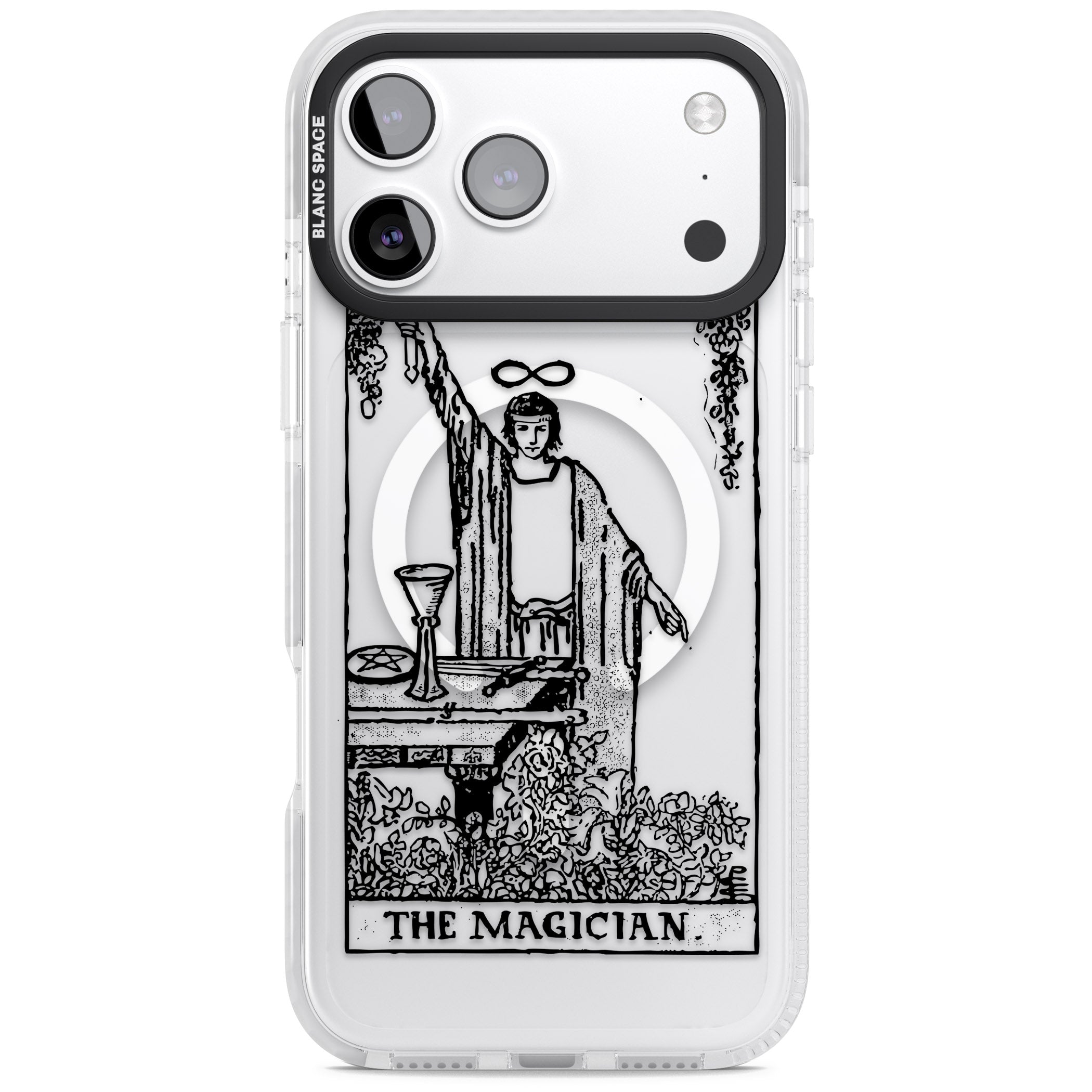 Personalised The Magician Tarot Transparent iPhone 17 Pro Max Impact Pro Clear Phone Case