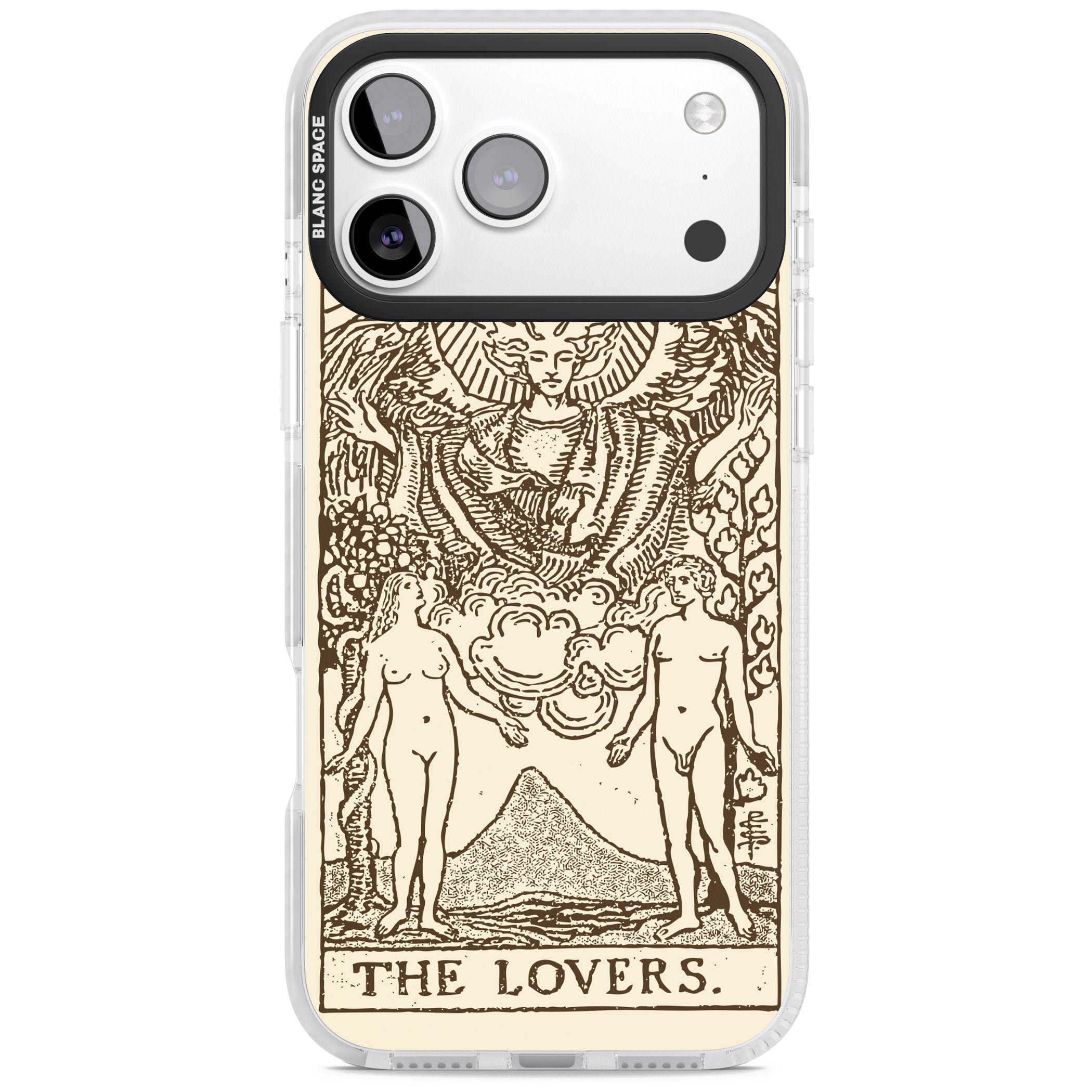 Personalised The Lovers Tarot Card (Cream) iPhone 17 Pro Max Impact Pro Clear Phone Case